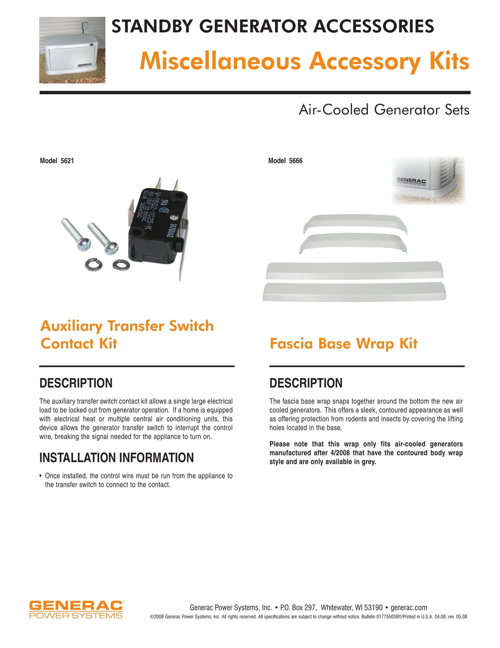 Generac Power Systems 5621 Humidifier User Manual