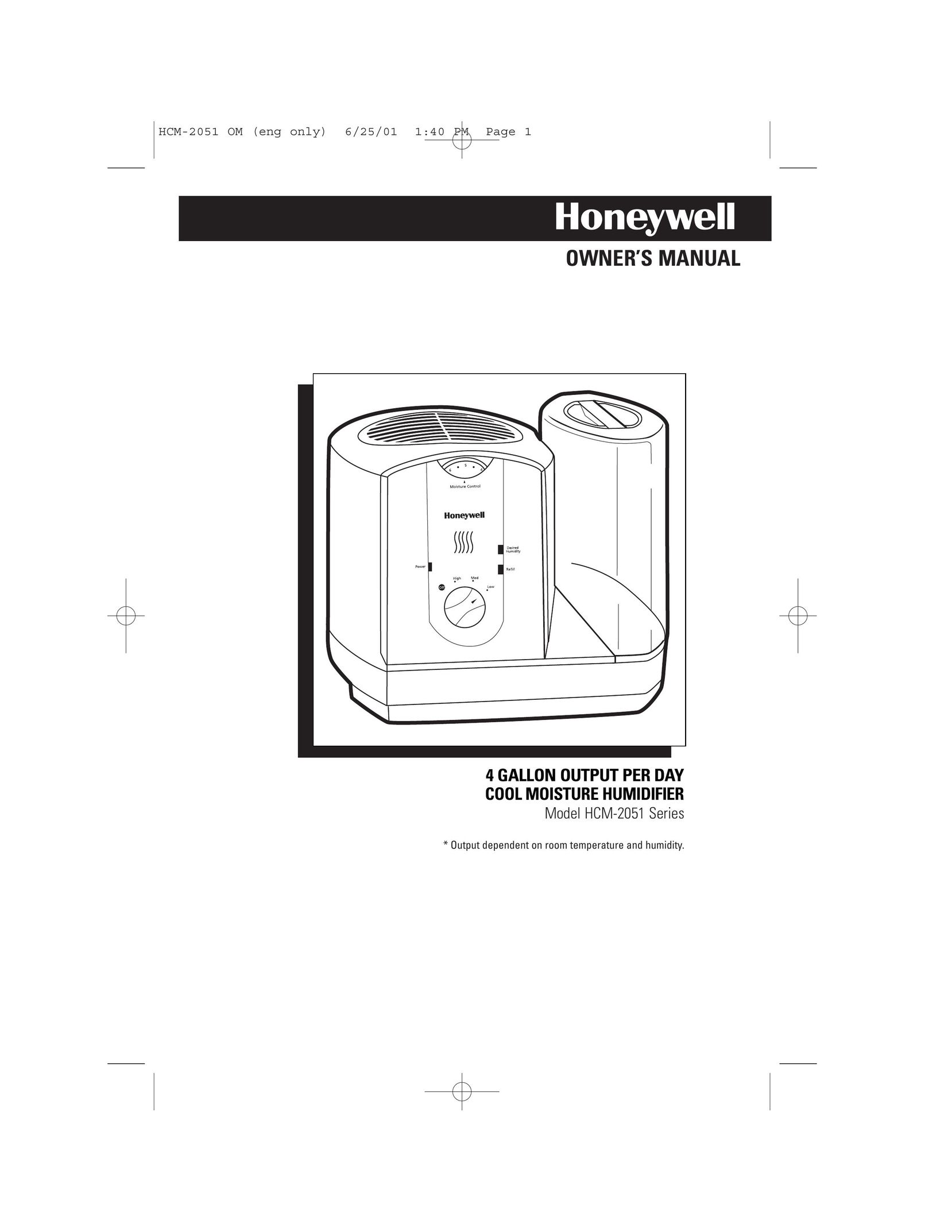 Honeywell HCM-2051 Humidifier User Manual