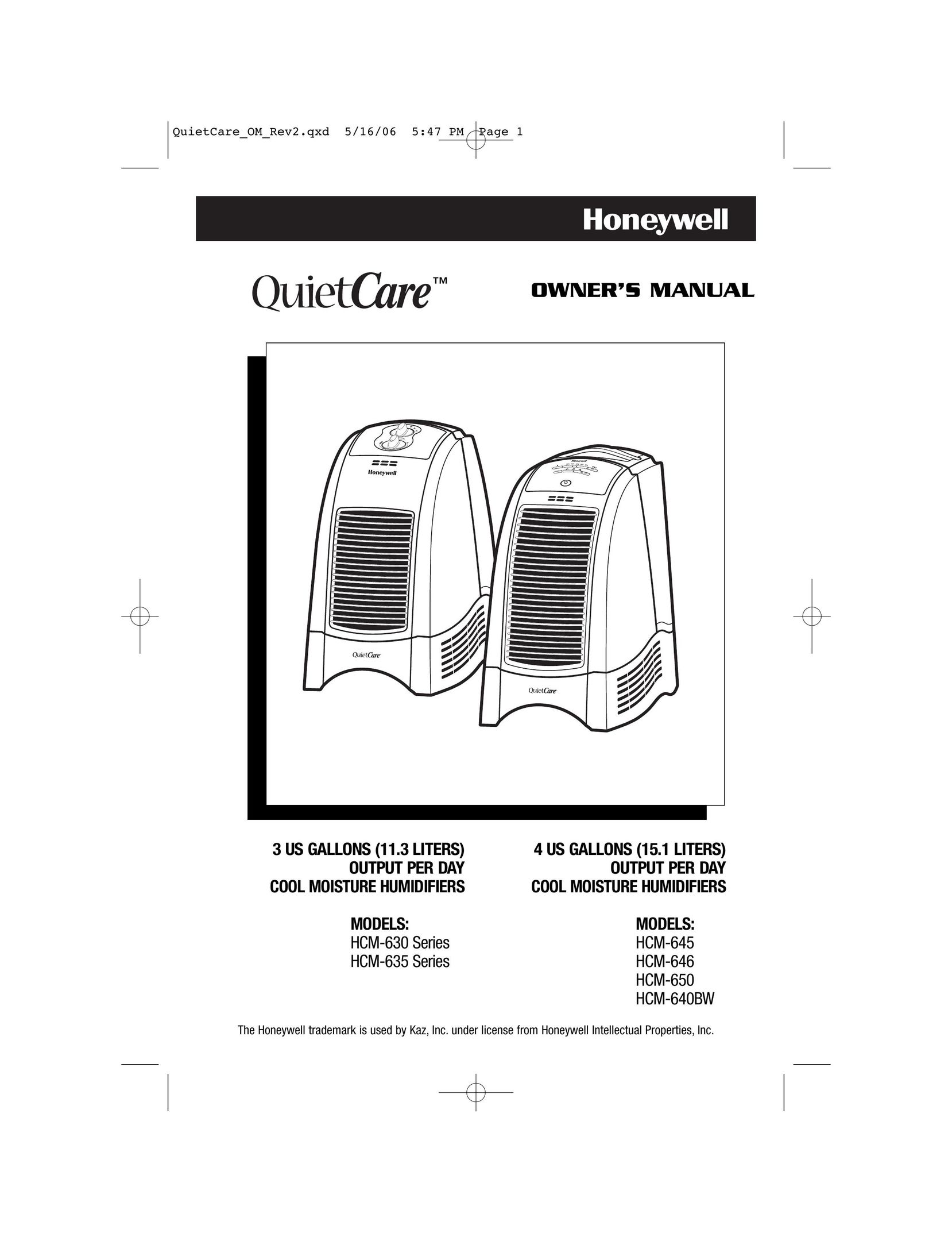 Honeywell HCM-630 Humidifier User Manual
