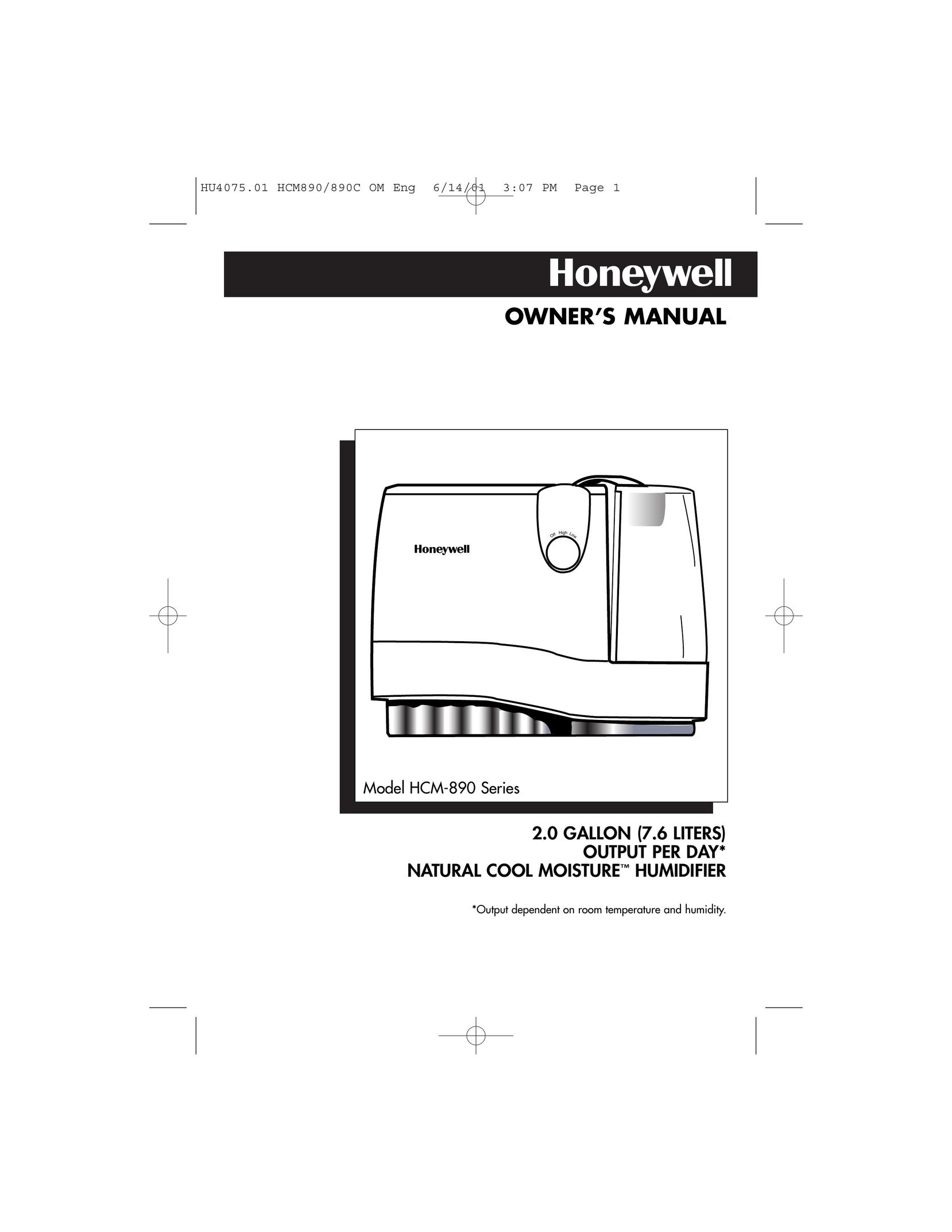 Honeywell HCM-890 Humidifier User Manual