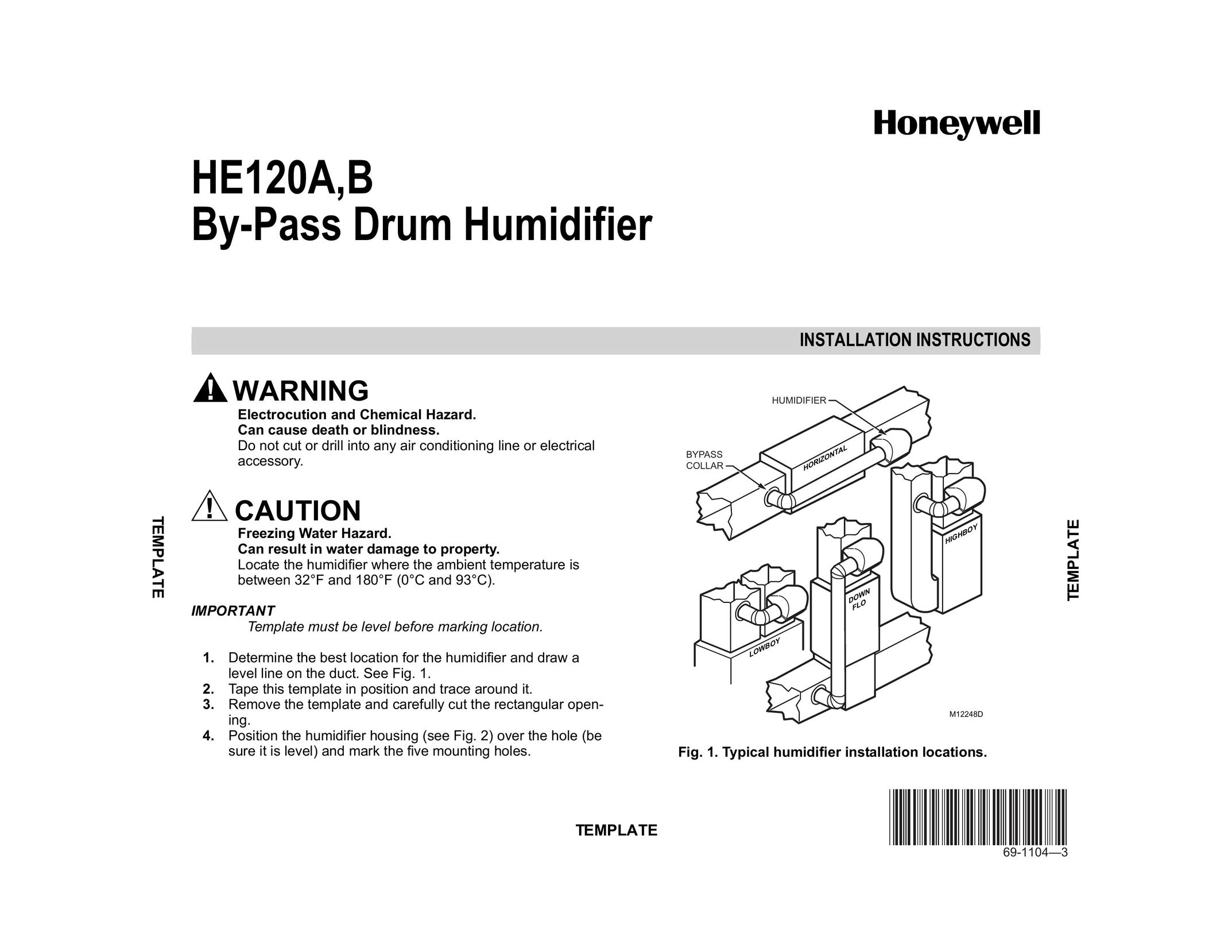 Honeywell HE120B Humidifier User Manual