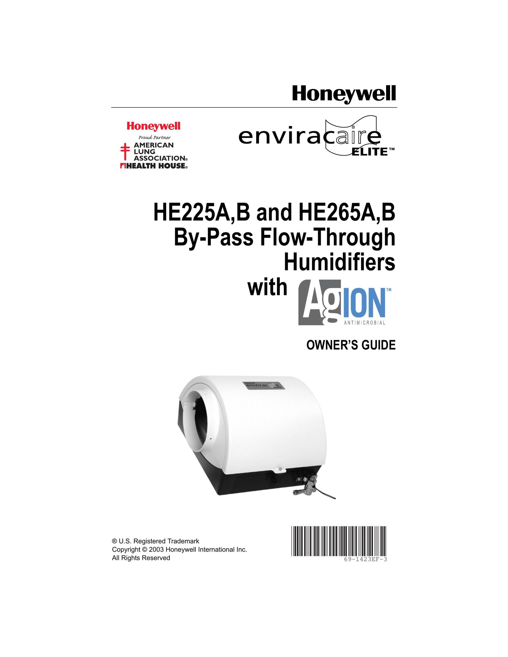 Honeywell HE265A Humidifier User Manual