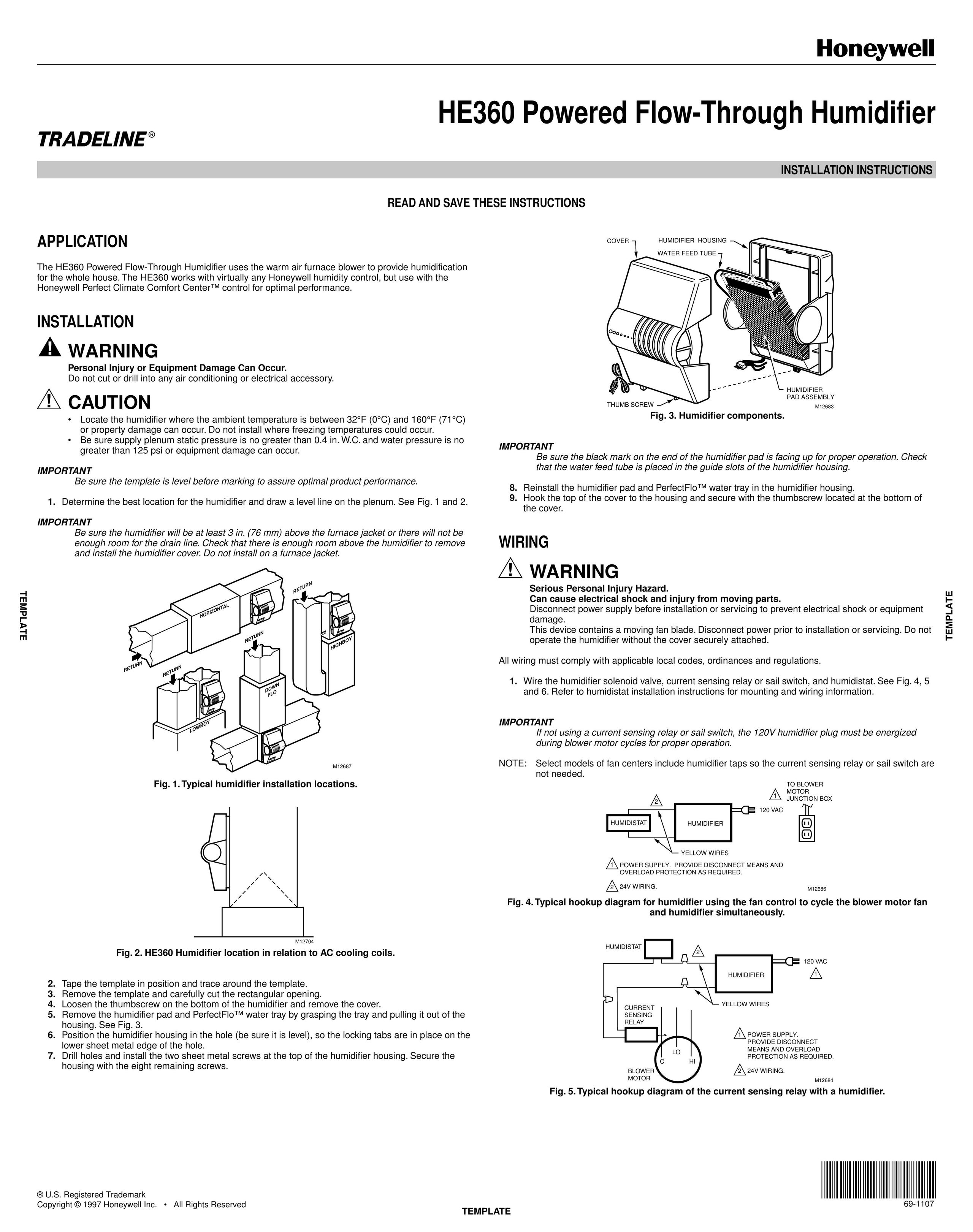 Honeywell HE360 Humidifier User Manual