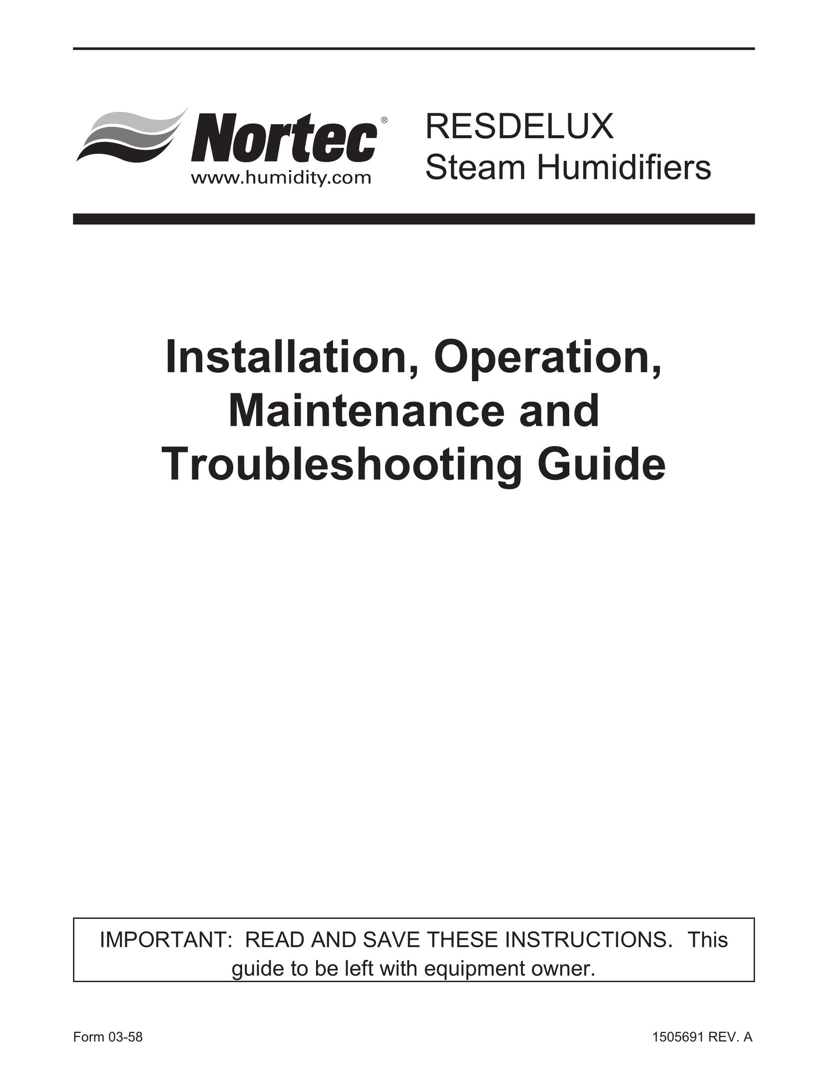 Nortec Steam Humidifiers Humidifier User Manual