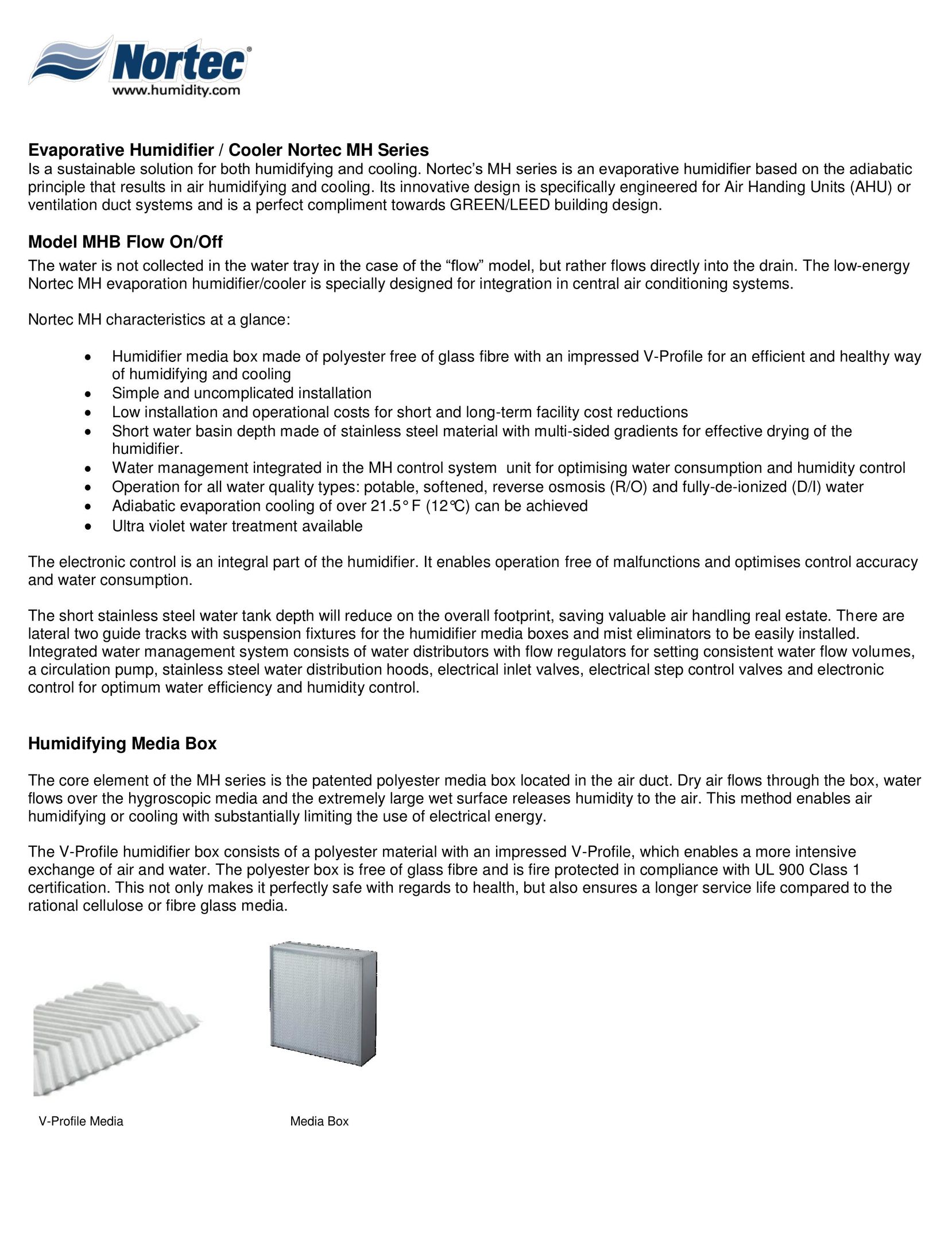 Nortec Industries MHB Humidifier User Manual