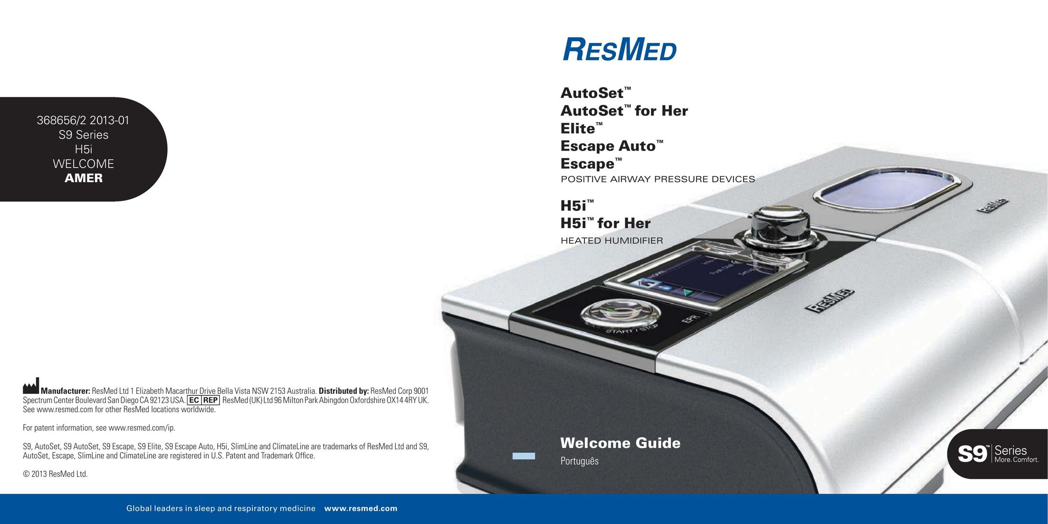 ResMed 368656/2 2013-01 Humidifier User Manual