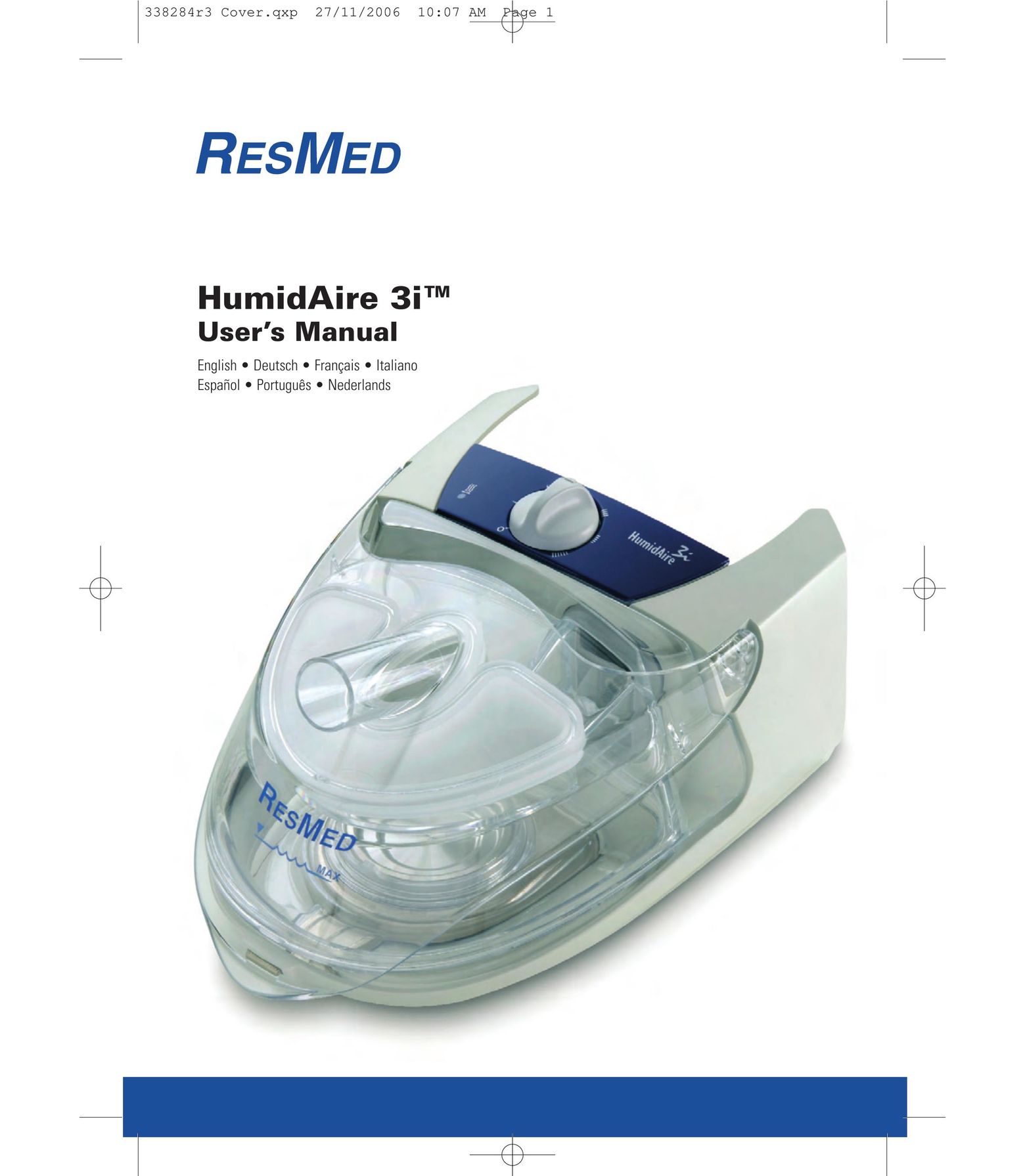 ResMed 3I Humidifier User Manual