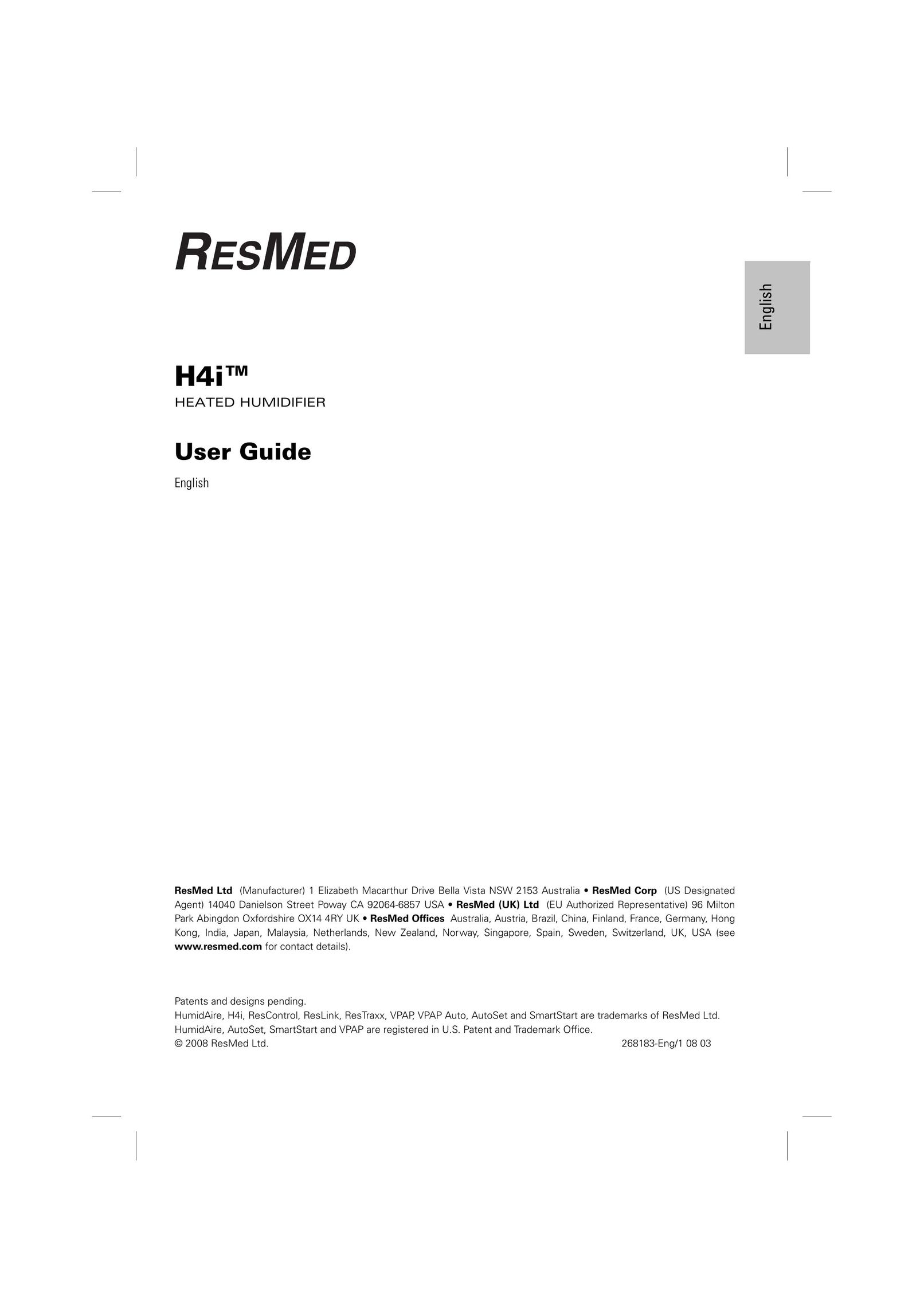 ResMed H4i Humidifier User Manual