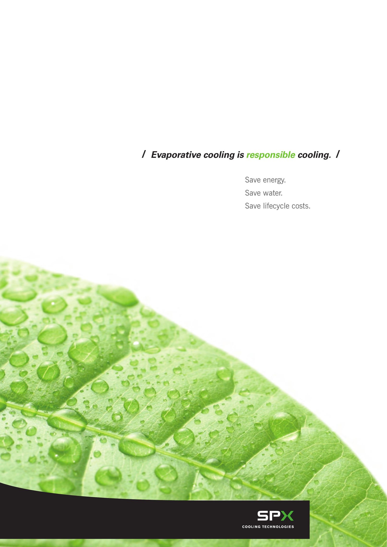 SPX Cooling Technologies Evaporative Cooling Humidifier User Manual
