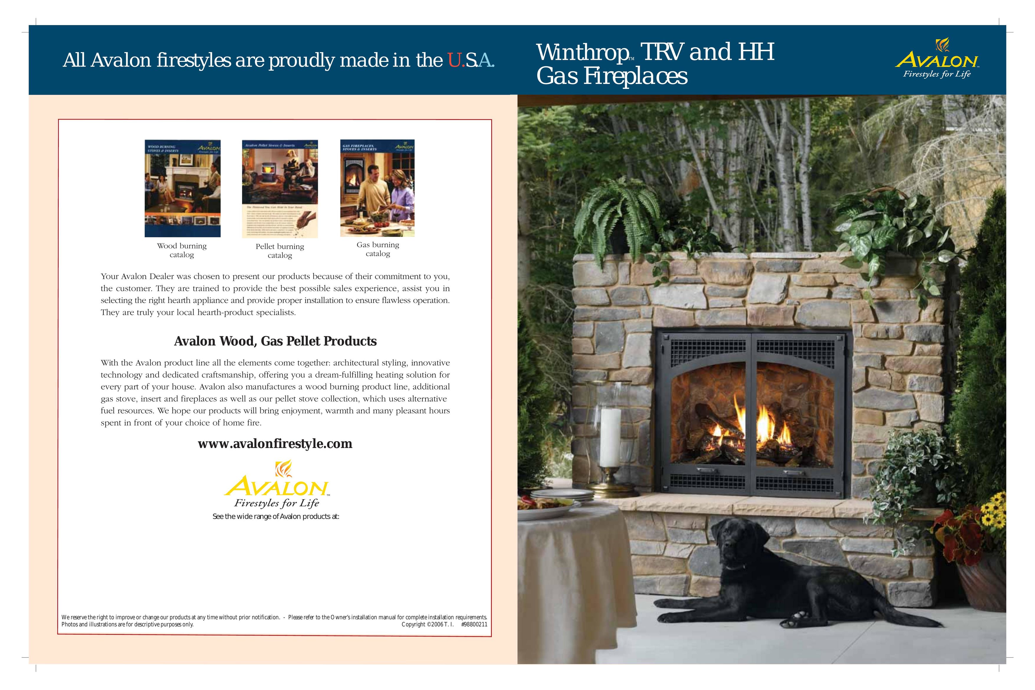 Avalon Stoves TRV Indoor Fireplace User Manual