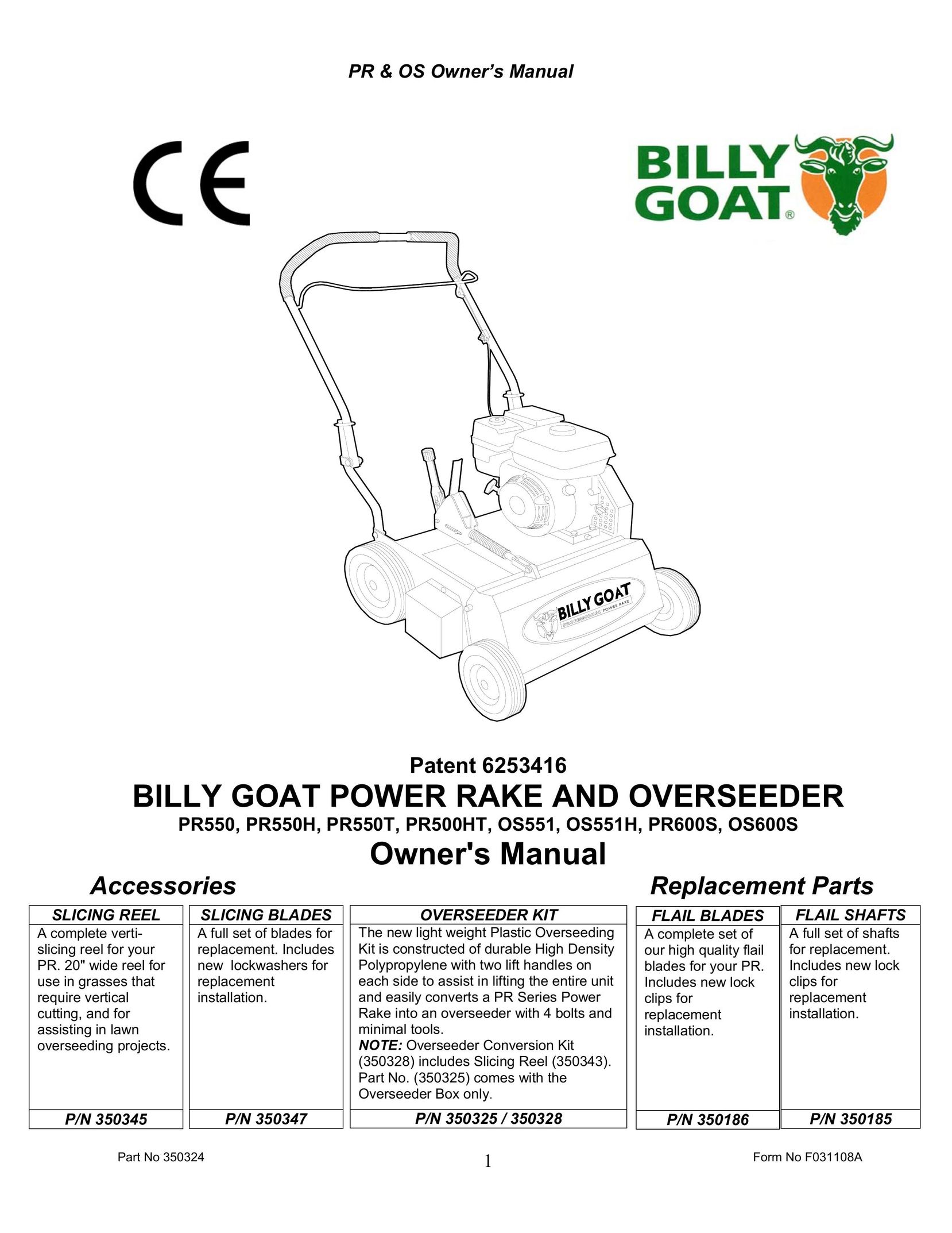 Billy Goat PR550 Indoor Fireplace User Manual