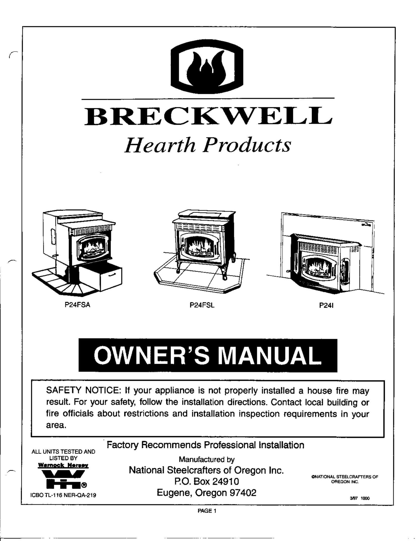 Breckwell P24FSA Indoor Fireplace User Manual
