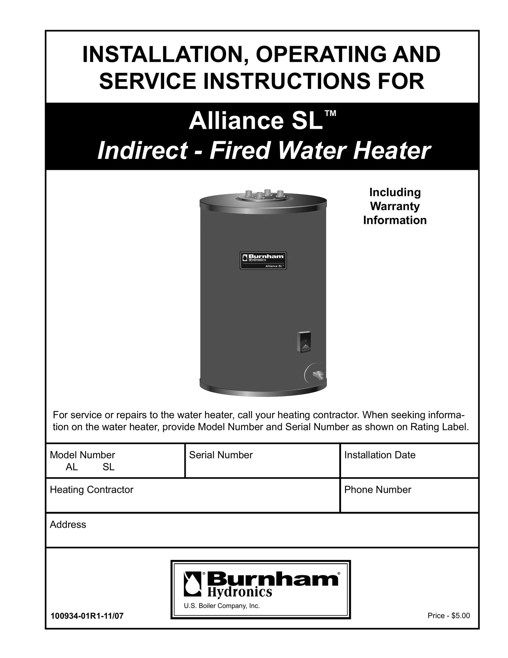 Burnham AL SL Indoor Fireplace User Manual