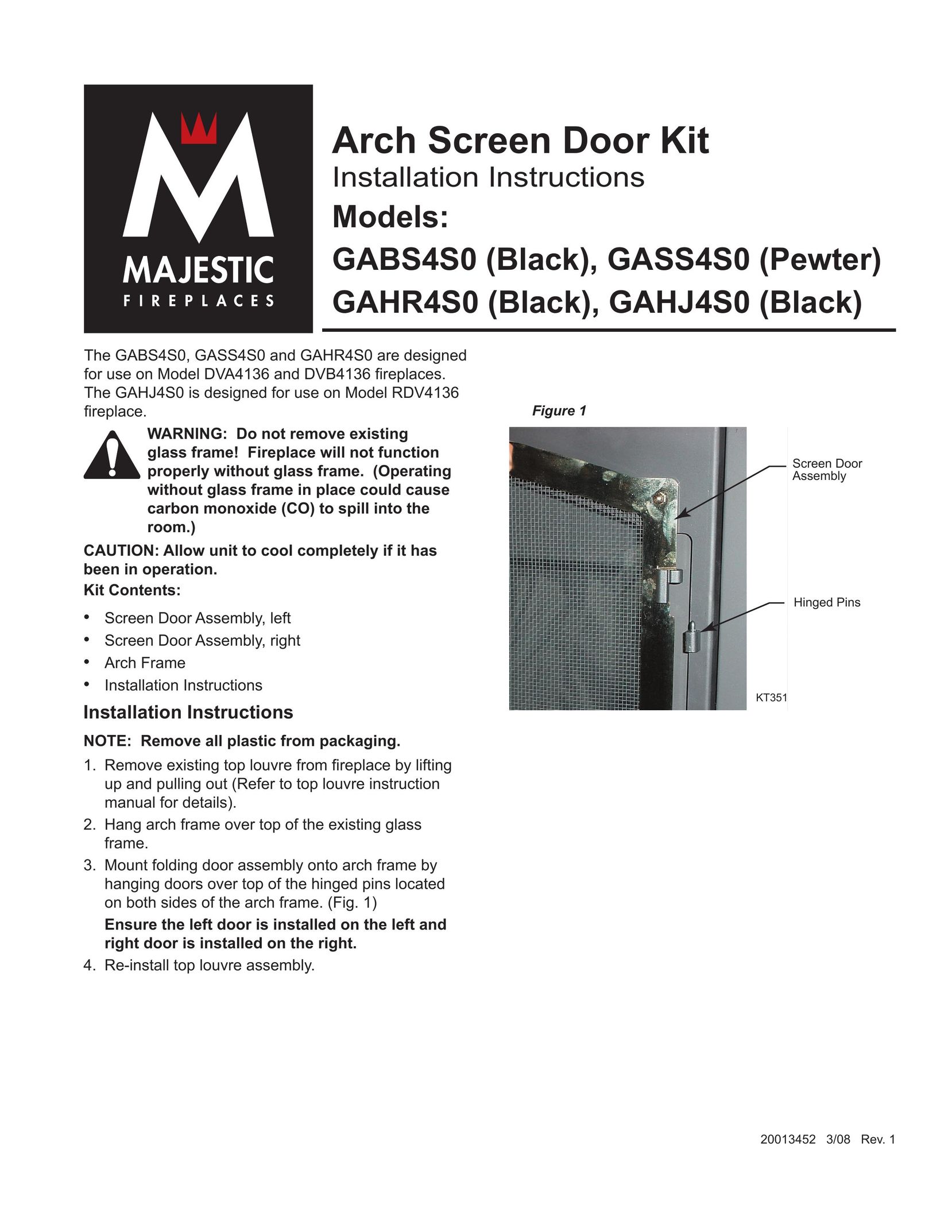 CFM Corporation GABS4S0 Indoor Fireplace User Manual