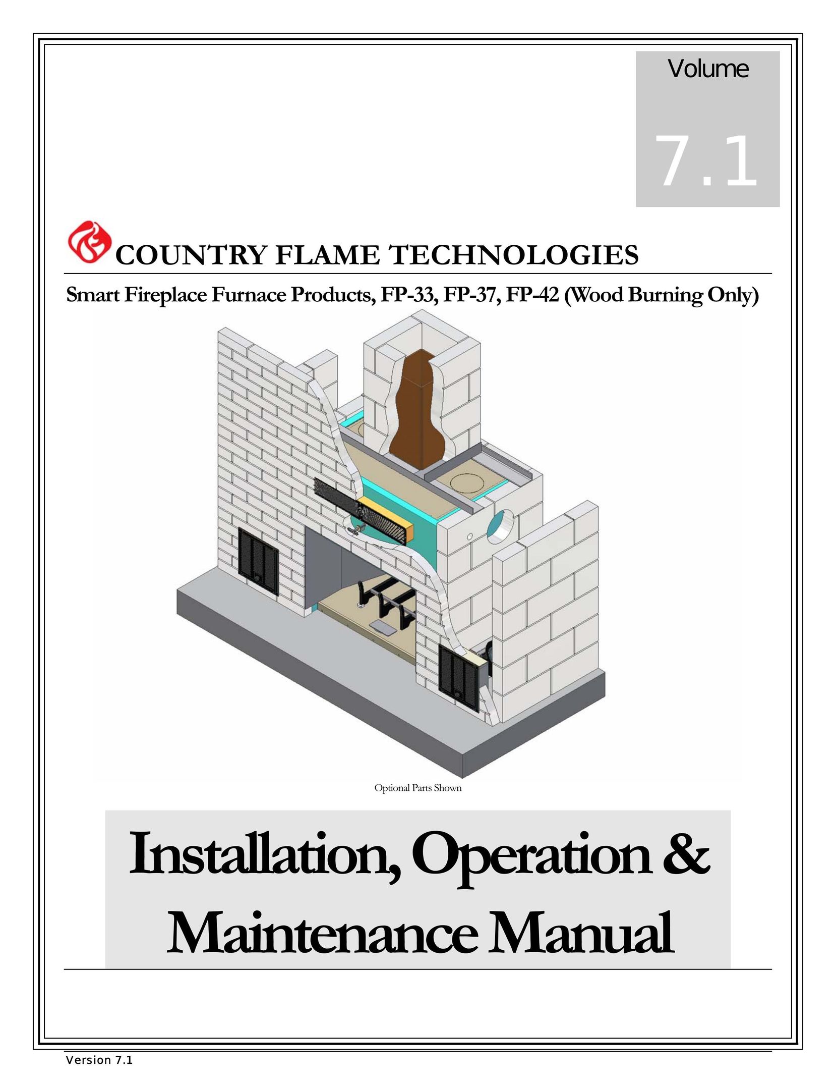 Country Flame Fireplace FP33 Indoor Fireplace User Manual