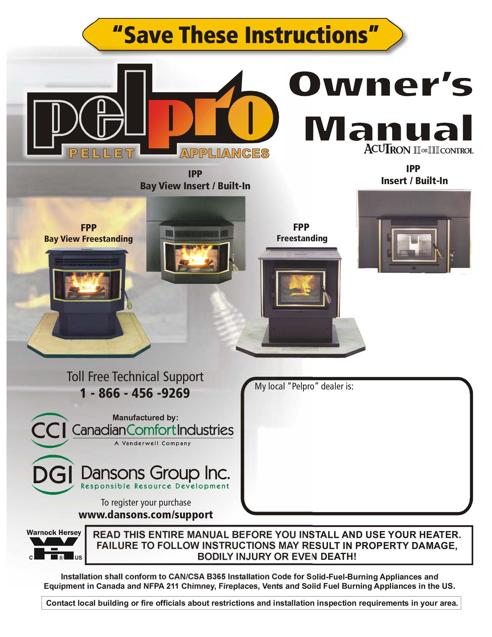 Dansons Group IPP Bay View Insert / Built-In Indoor Fireplace User Manual