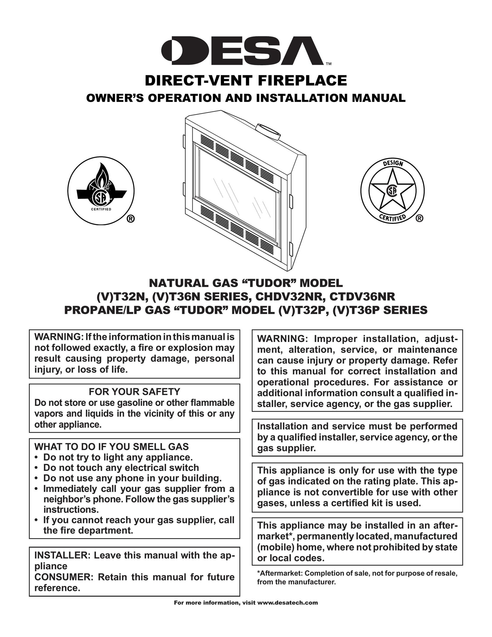 Desa (V)T32N Indoor Fireplace User Manual