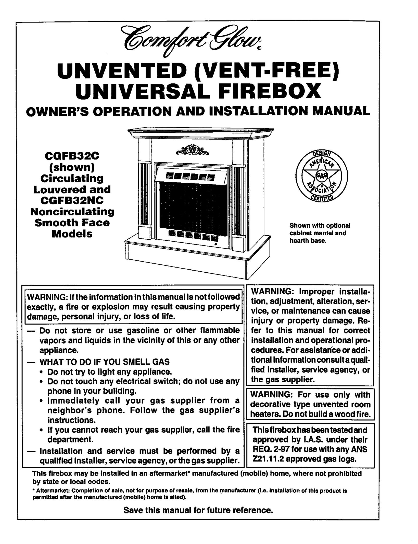 Desa Tech CGFB32C Indoor Fireplace User Manual