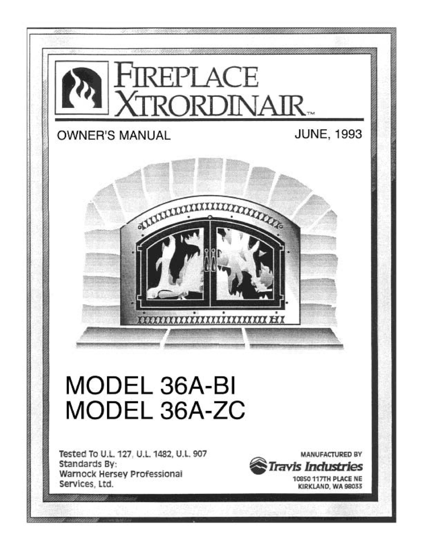 FireplaceXtrordinair 36A-BI Indoor Fireplace User Manual