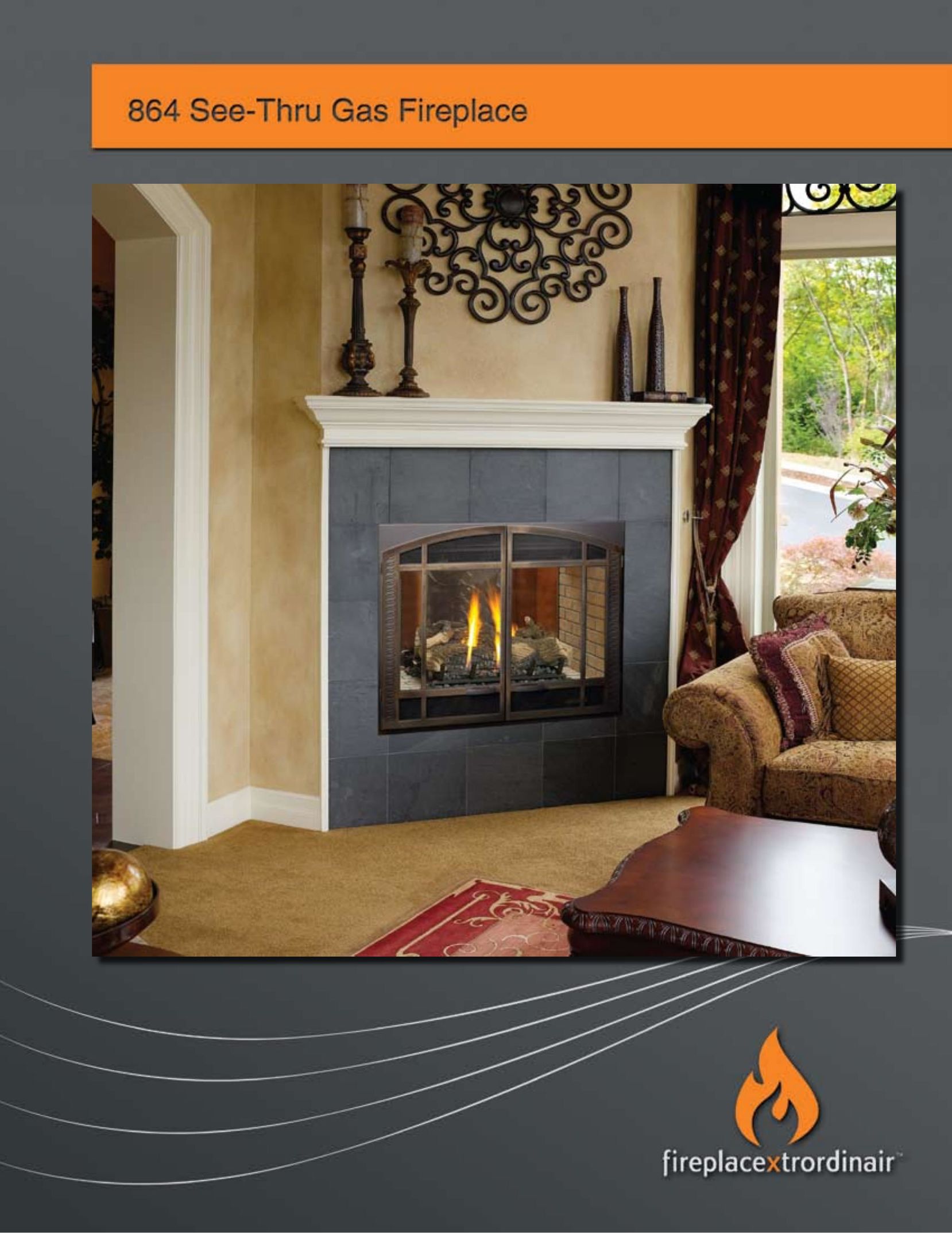 FireplaceXtrordinair 864 See-Thru Indoor Fireplace User Manual
