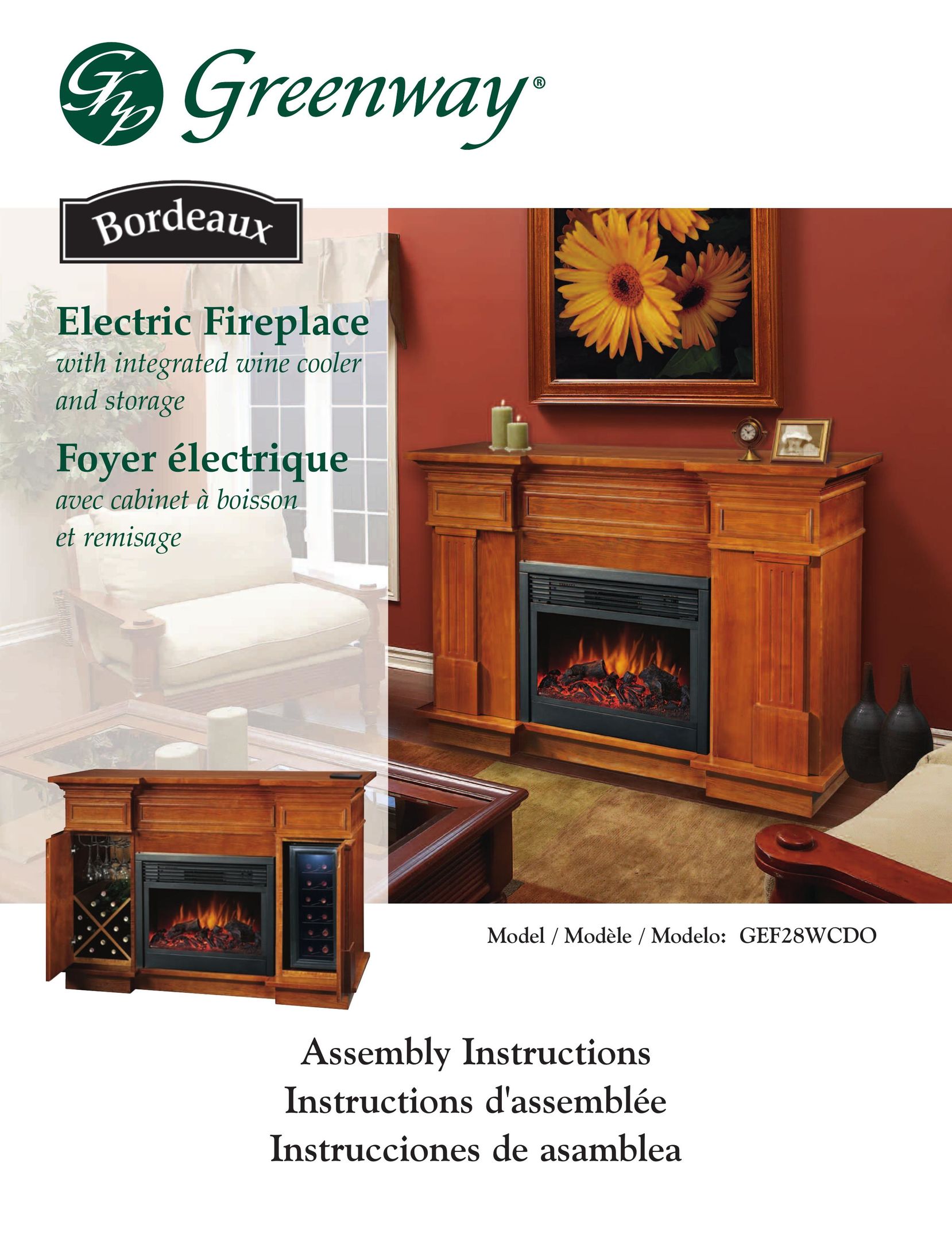 Greenway Home Products GEF28WCDO Indoor Fireplace User Manual