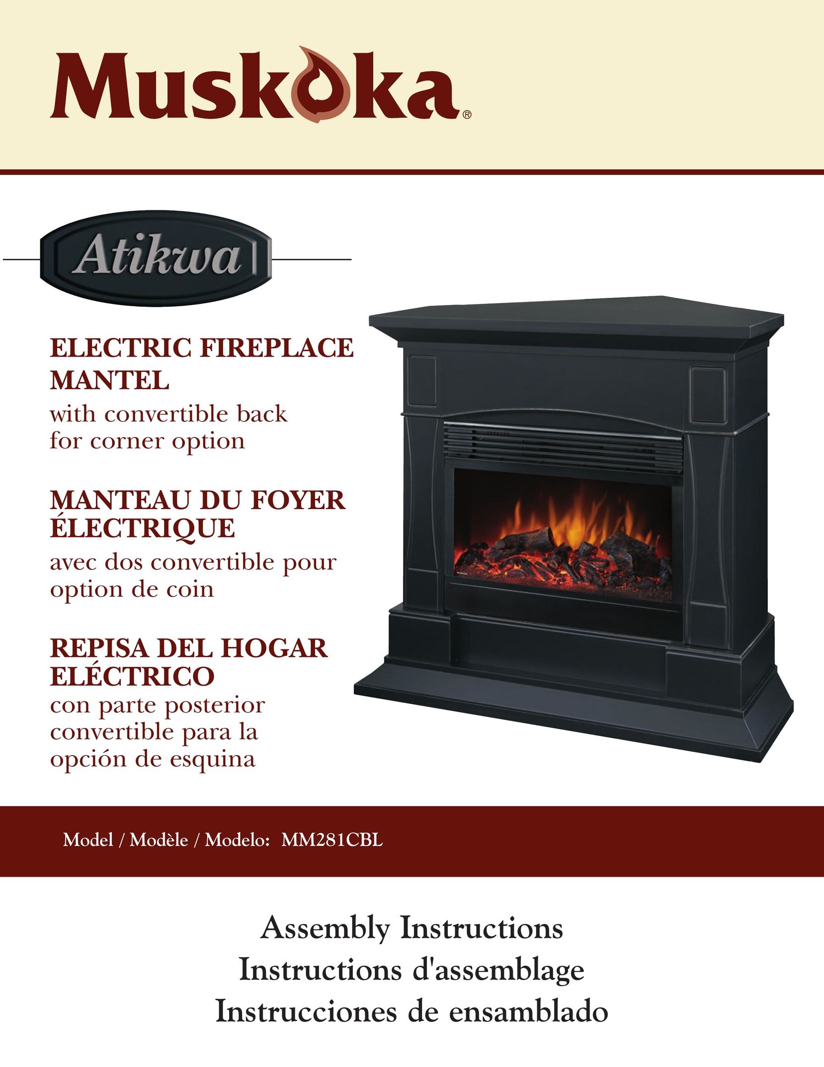 Greenway Home Products MM281CBL Indoor Fireplace User Manual