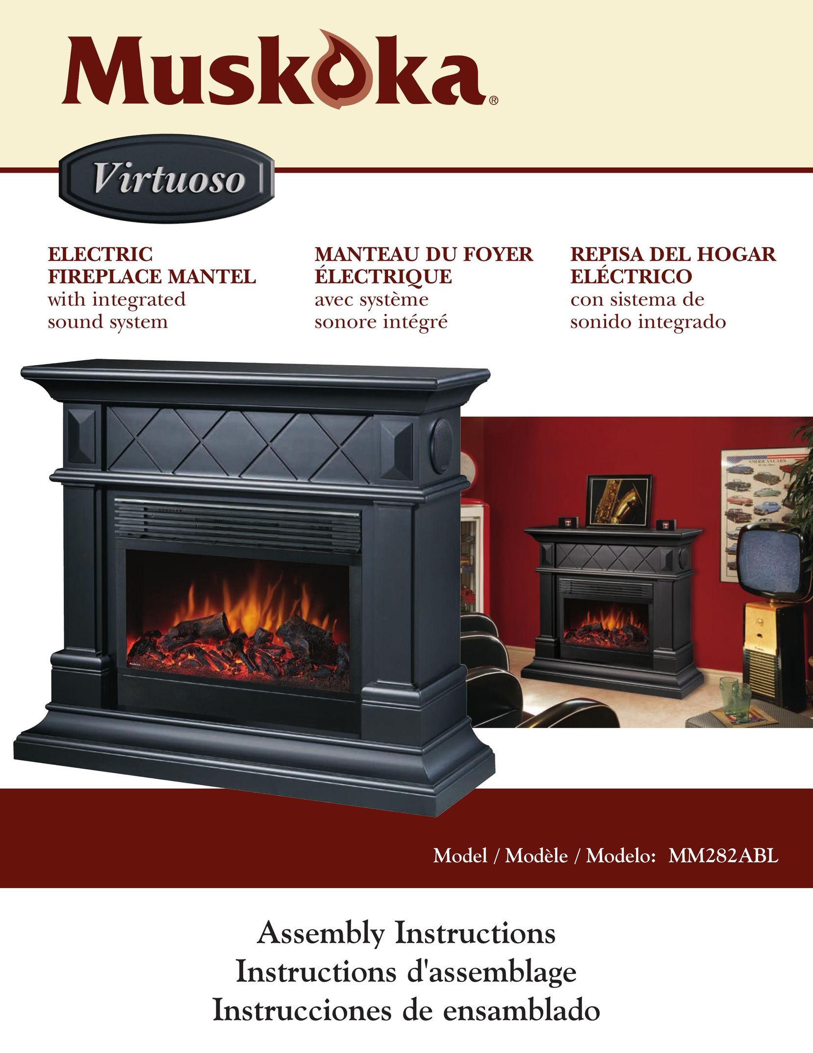 Greenway Home Products MM282ABL Indoor Fireplace User Manual