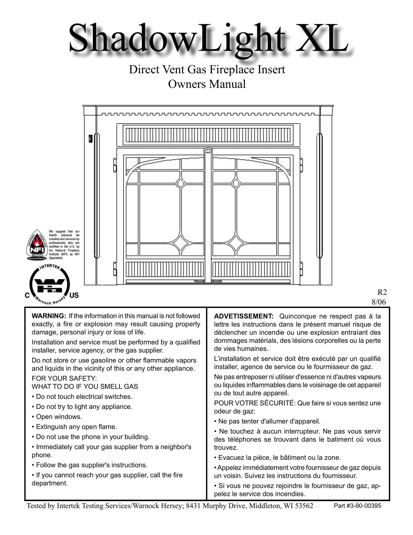 Harman Stove Company XL Indoor Fireplace User Manual