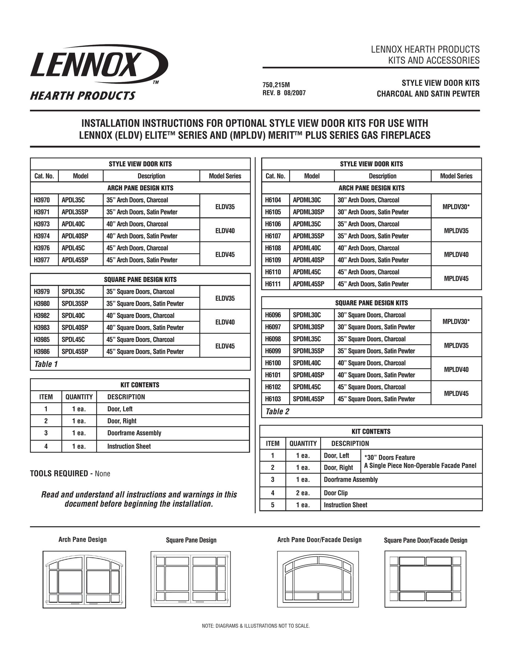 Lennox Hearth APDL40SP Indoor Fireplace User Manual