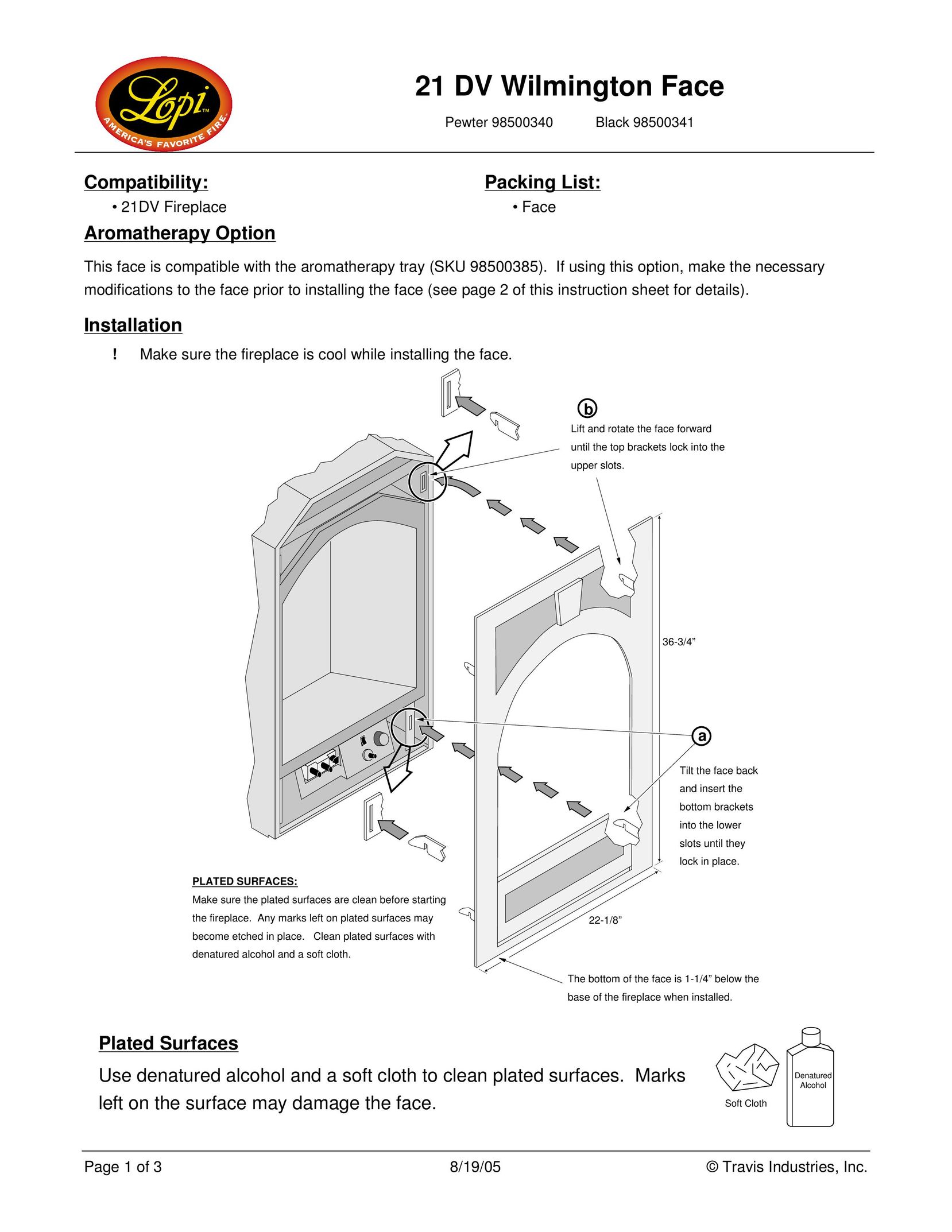 Lopi 9850034 Indoor Fireplace User Manual