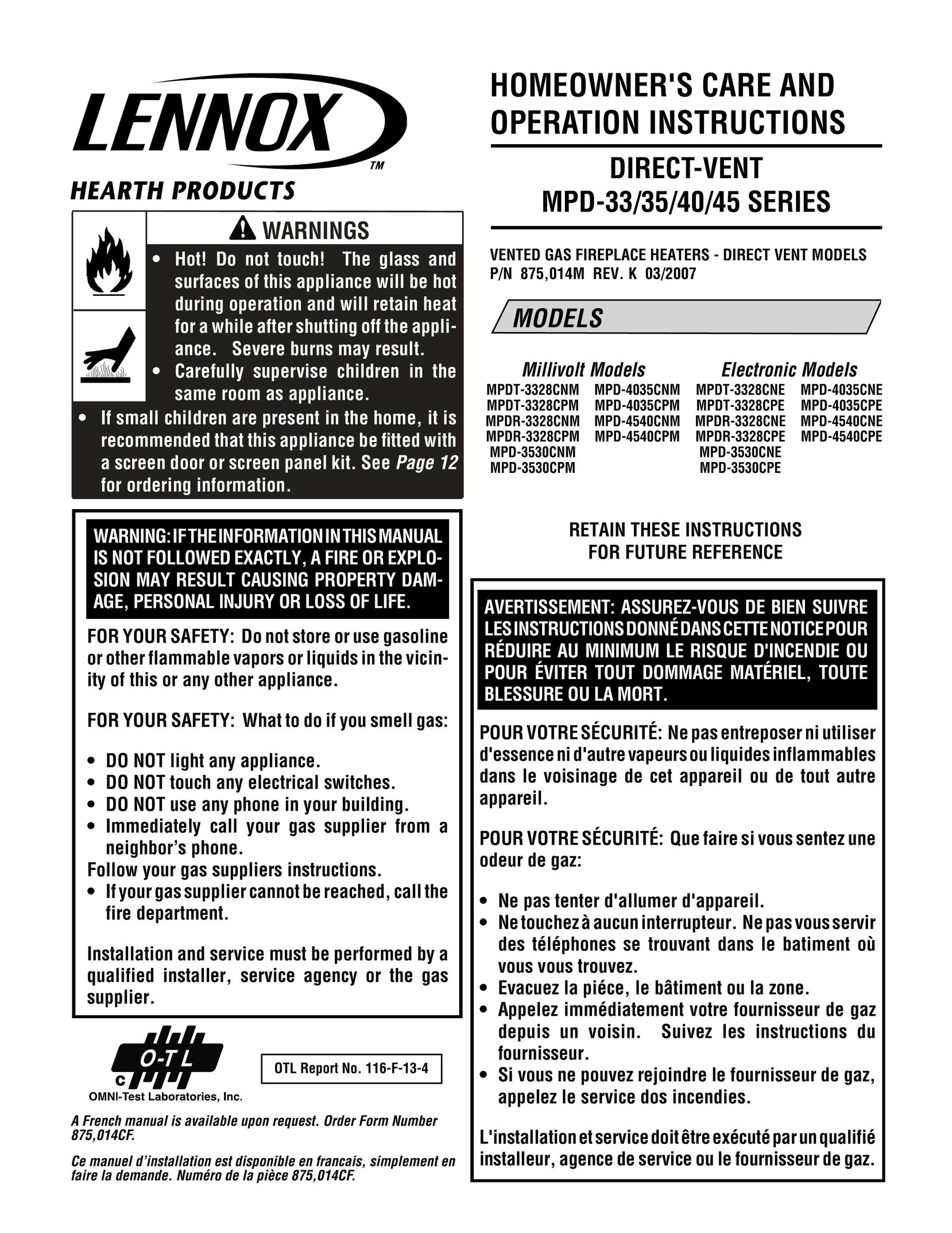 Magnavox MPDR-3328CPE Indoor Fireplace User Manual