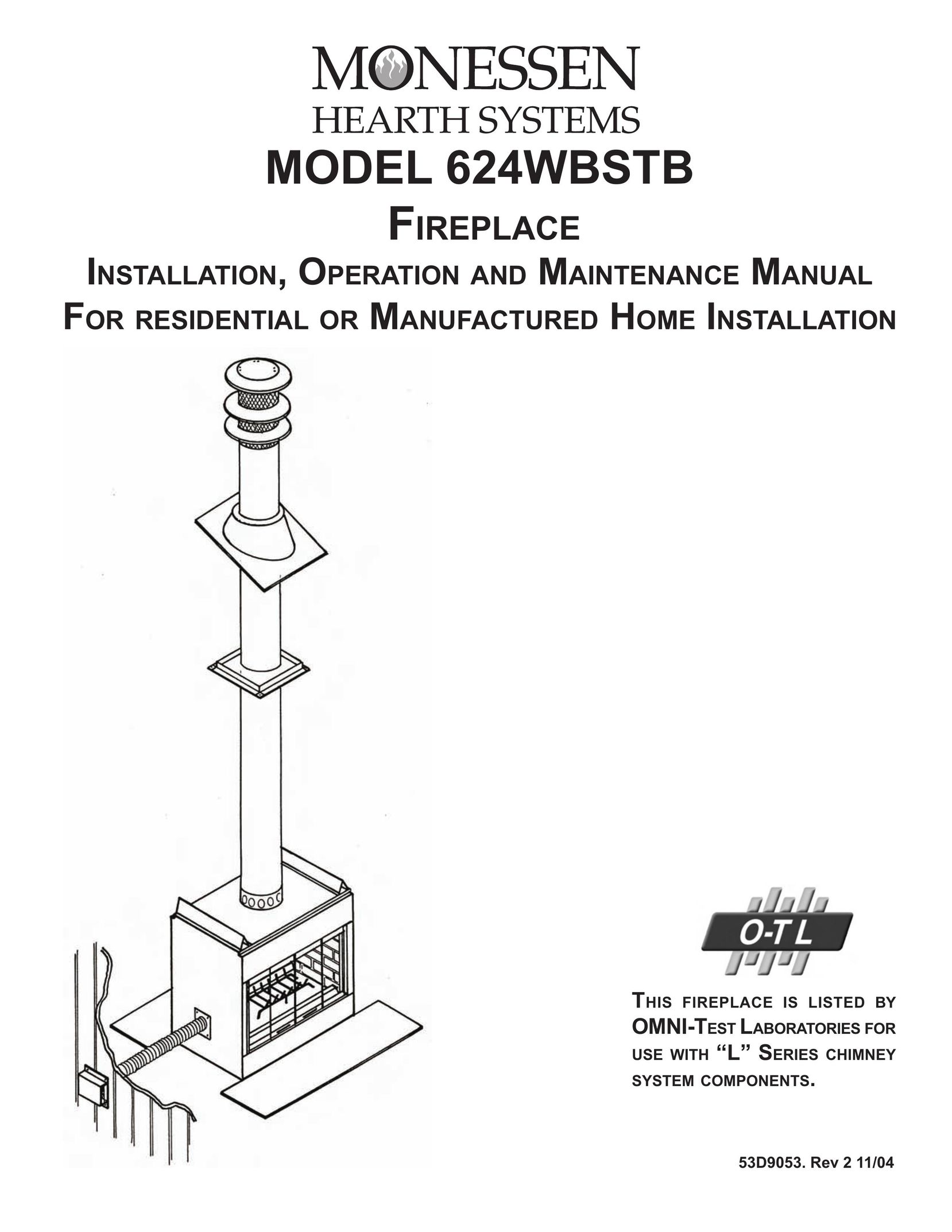 Monessen Hearth 624WBSTB Indoor Fireplace User Manual