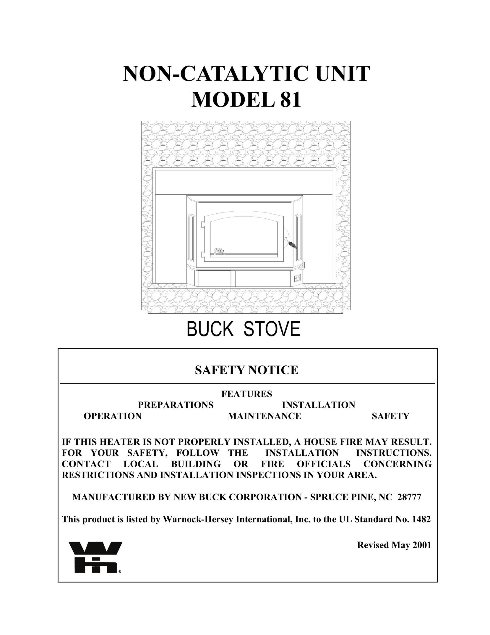 New Buck Corporation 81 Indoor Fireplace User Manual