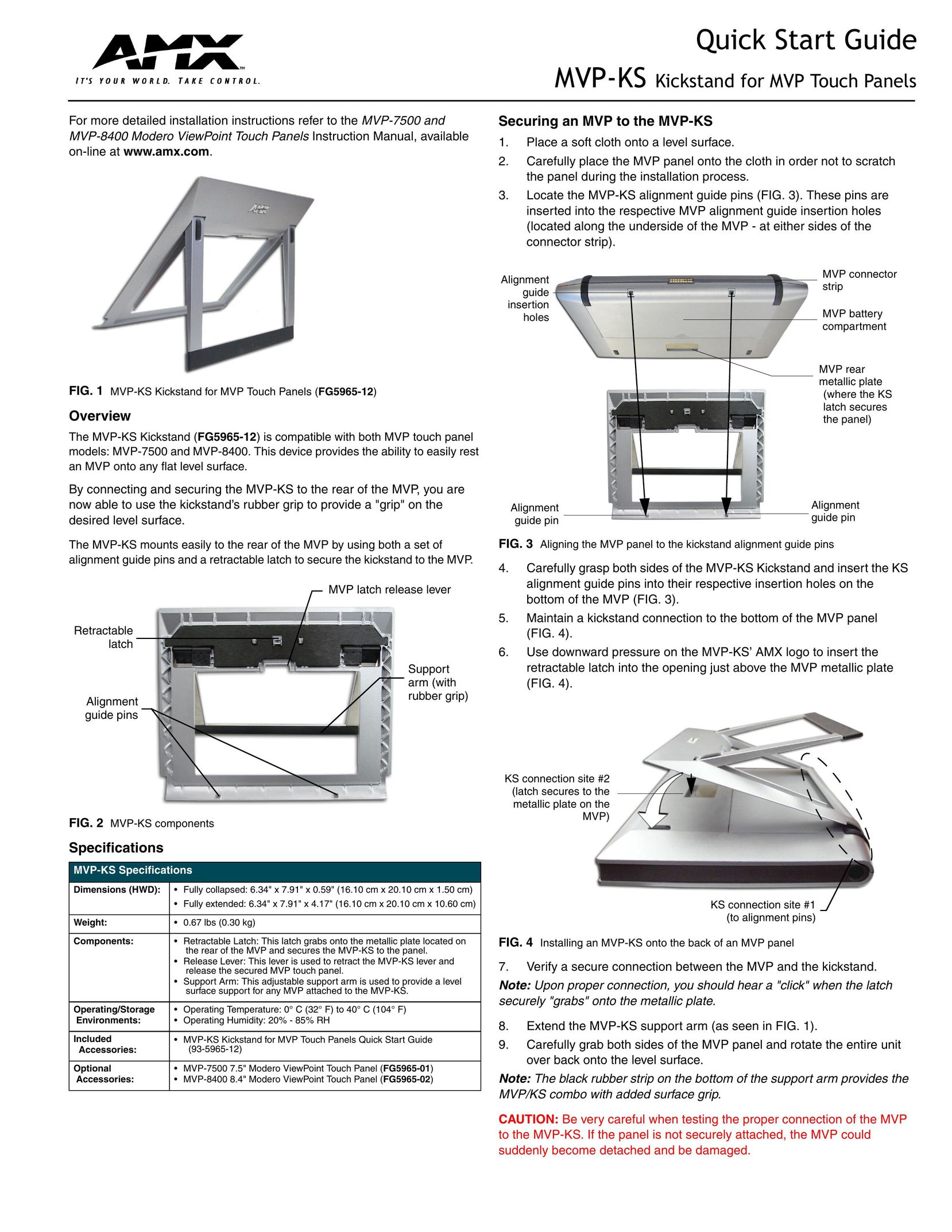 AMX MVP-KS Indoor Furnishings User Manual
