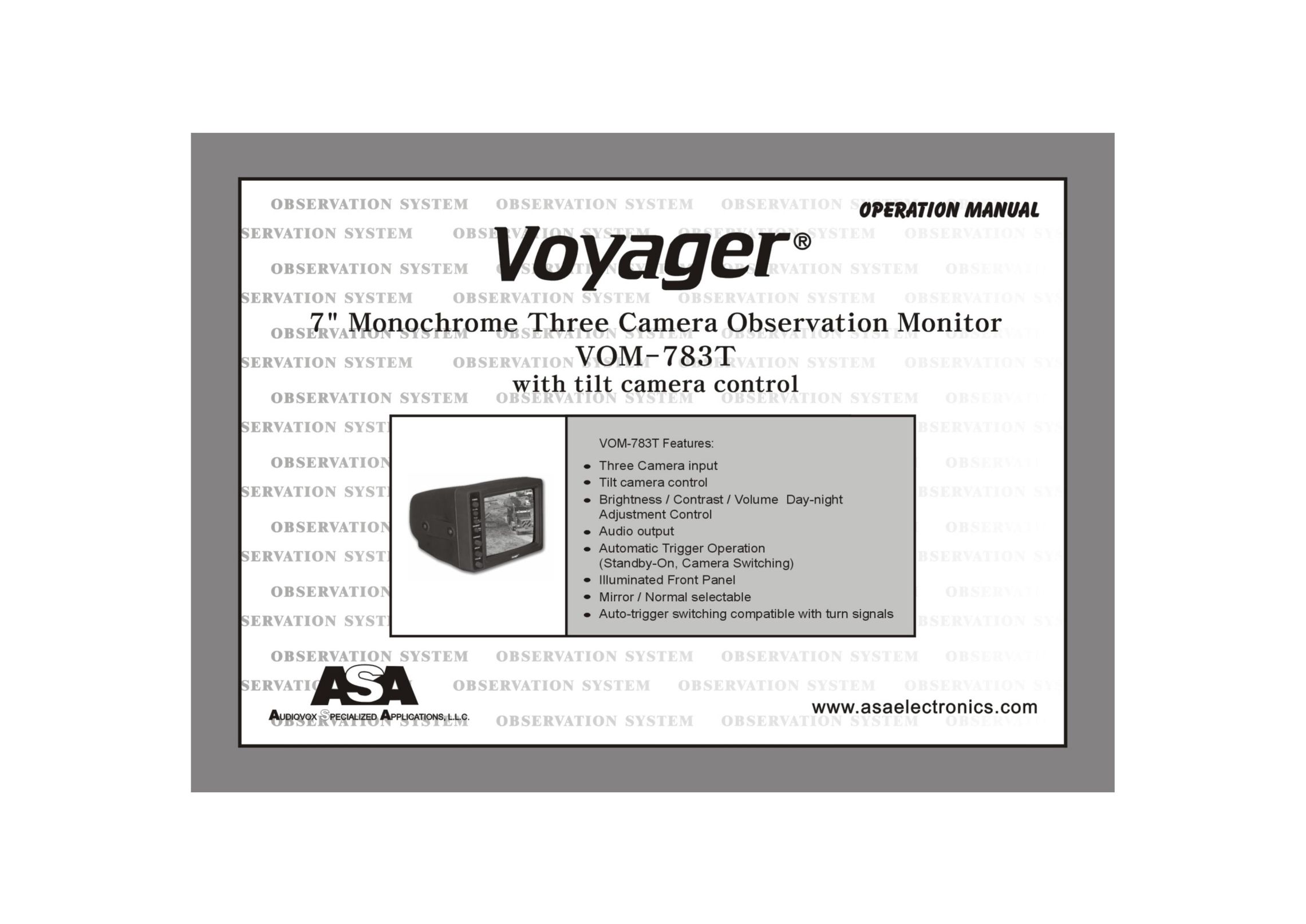 ASA Electronics VOM-783T Indoor Furnishings User Manual