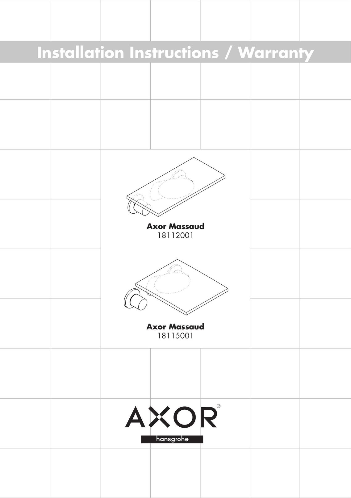 Axor 18112001 Indoor Furnishings User Manual