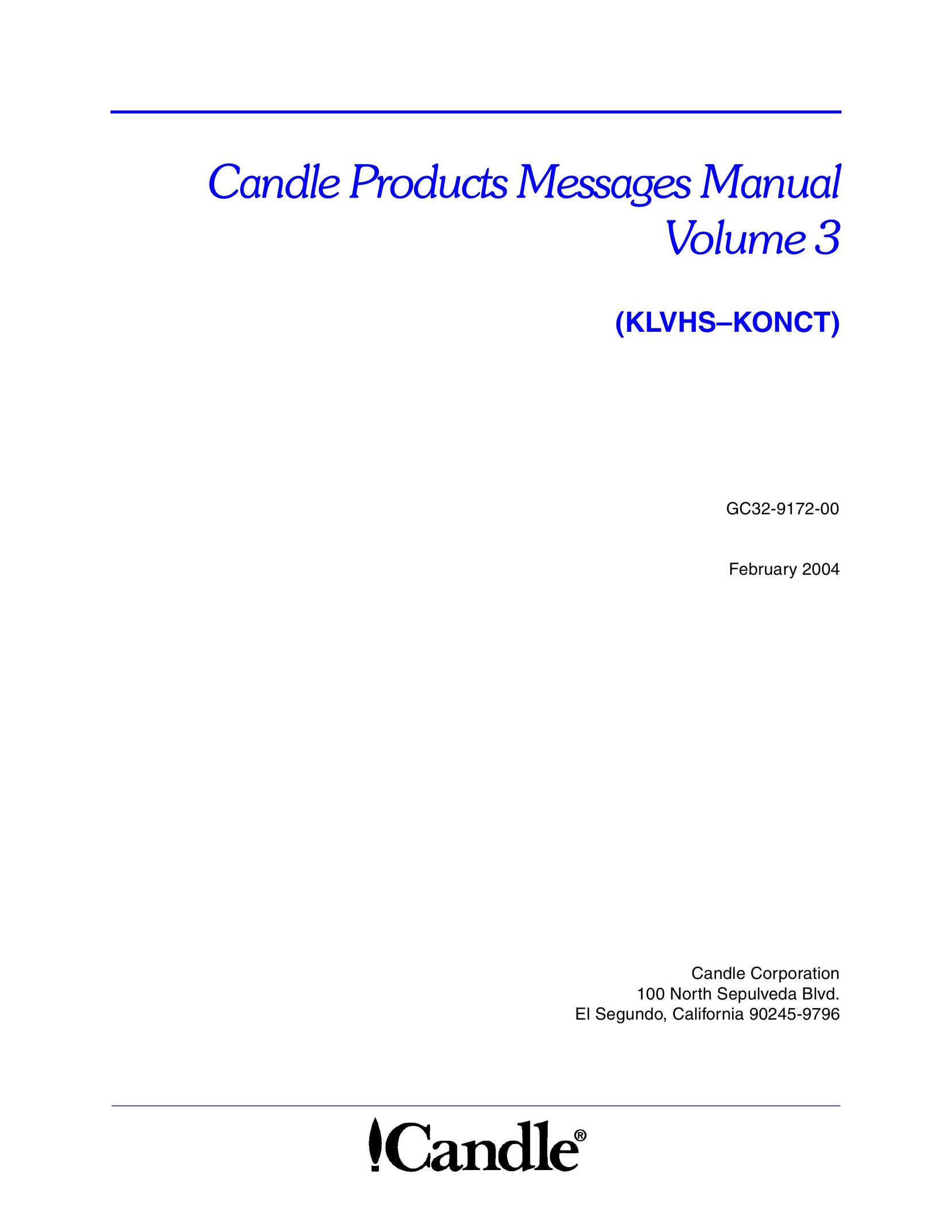 Candle GC32-9172-00 Indoor Furnishings User Manual