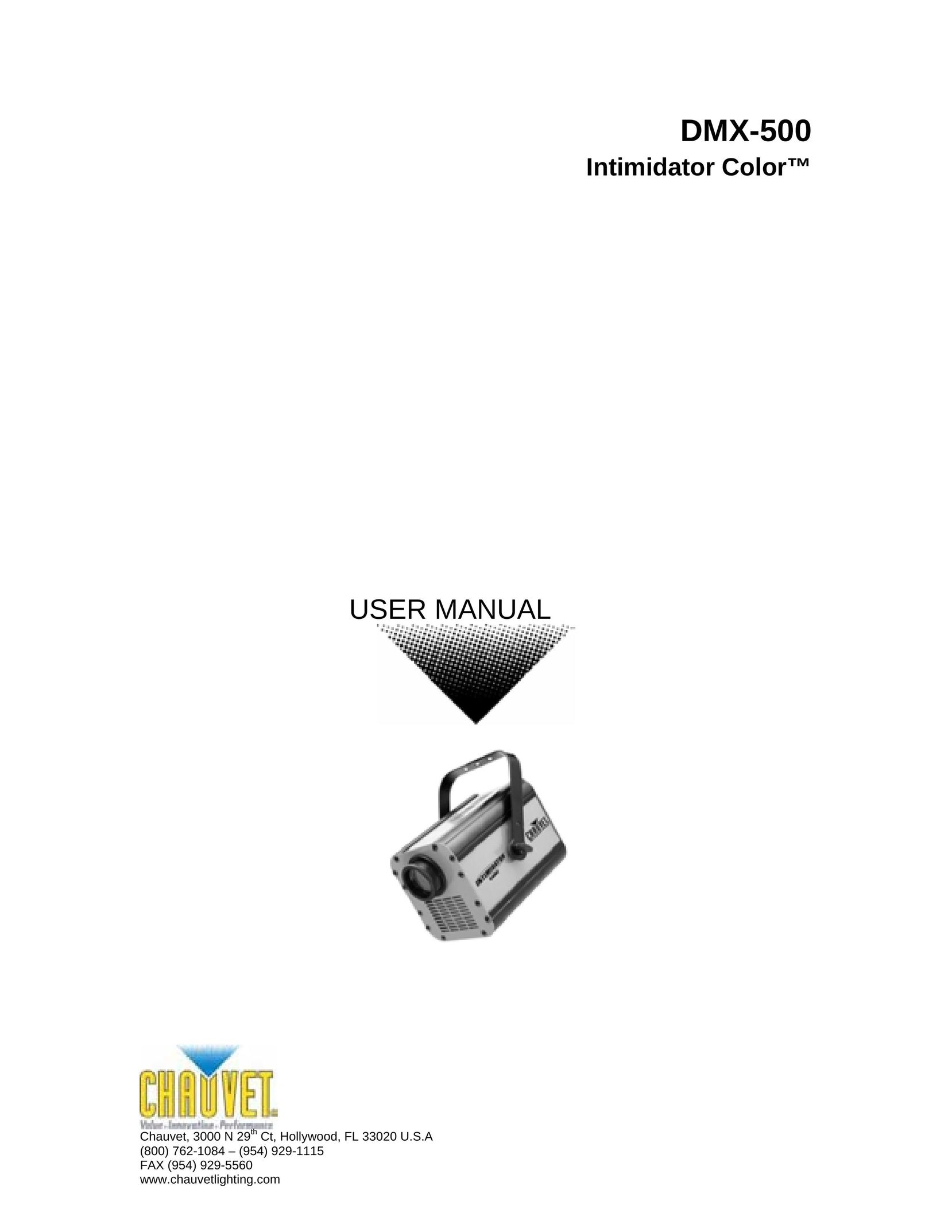 Chauvet DMX-500 Indoor Furnishings User Manual