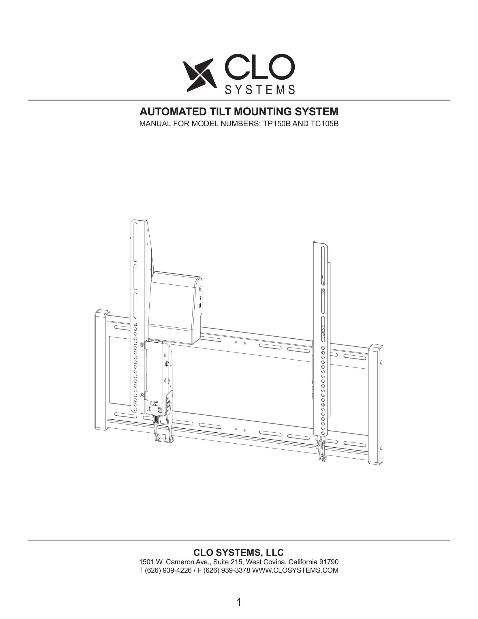 CLO Systems TC105B Indoor Furnishings User Manual