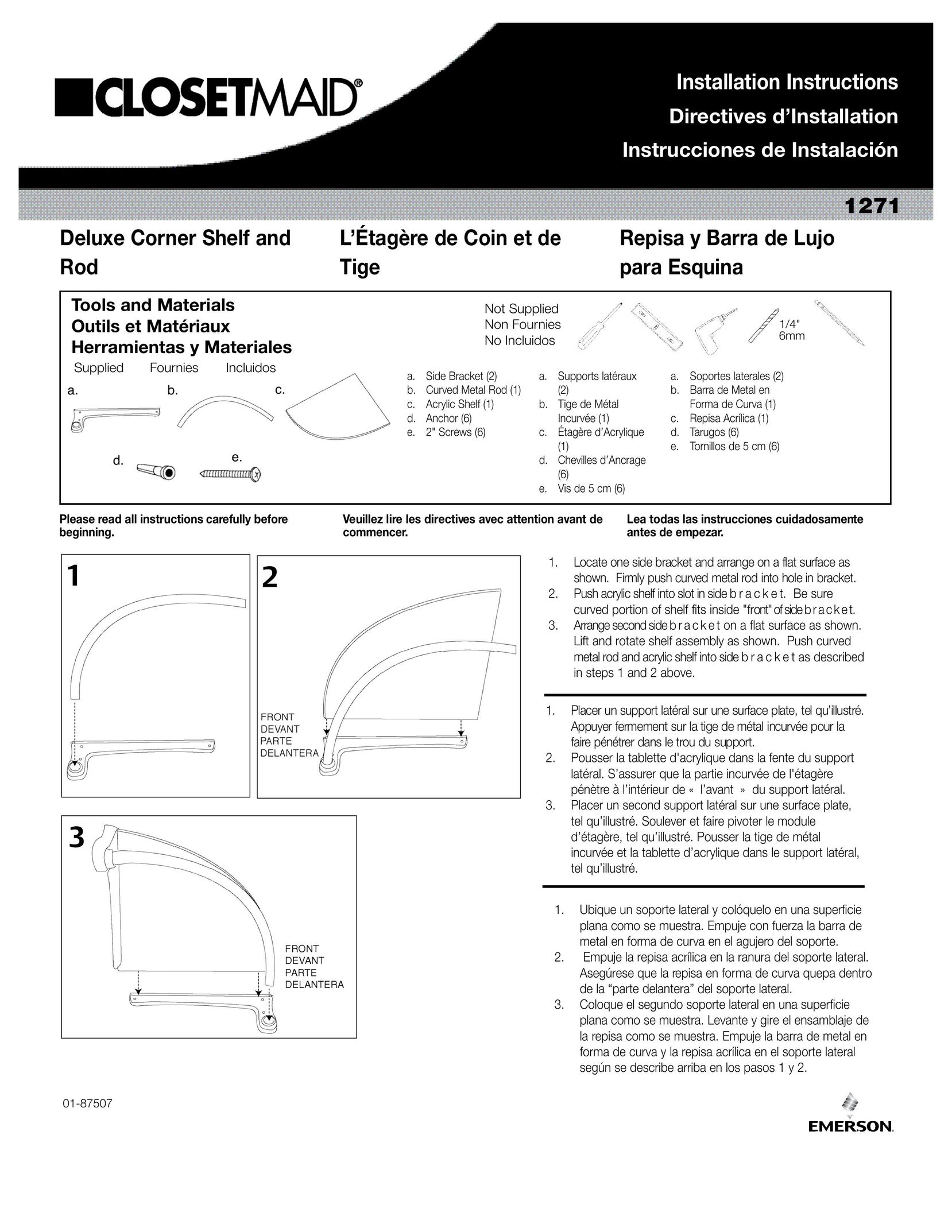 Emerson 1271 Indoor Furnishings User Manual