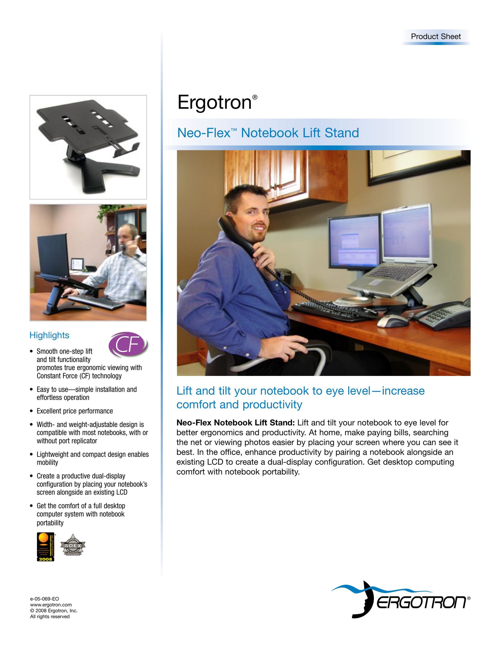 Ergotron 33-334-085 Indoor Furnishings User Manual