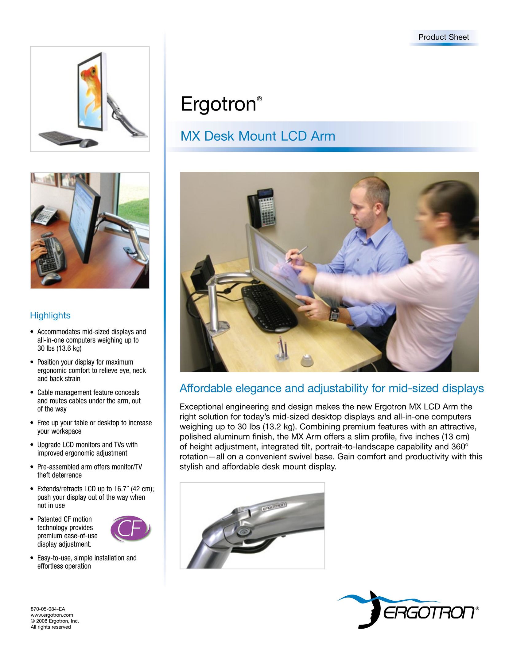 Ergotron 45-214-026 Indoor Furnishings User Manual