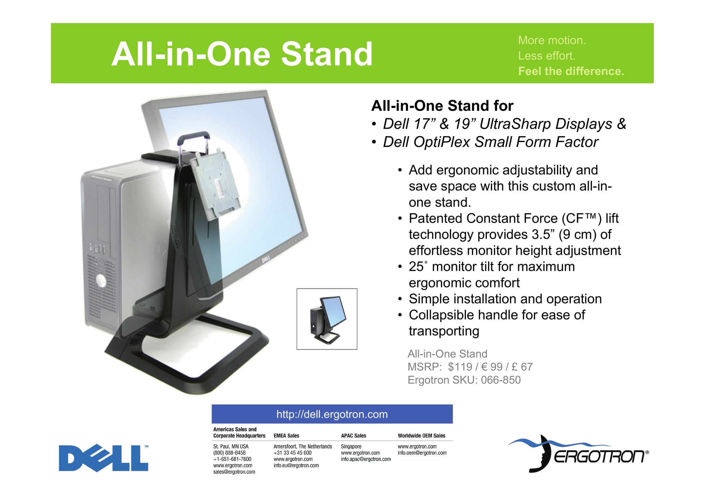 Ergotron All-in-One Stand Indoor Furnishings User Manual