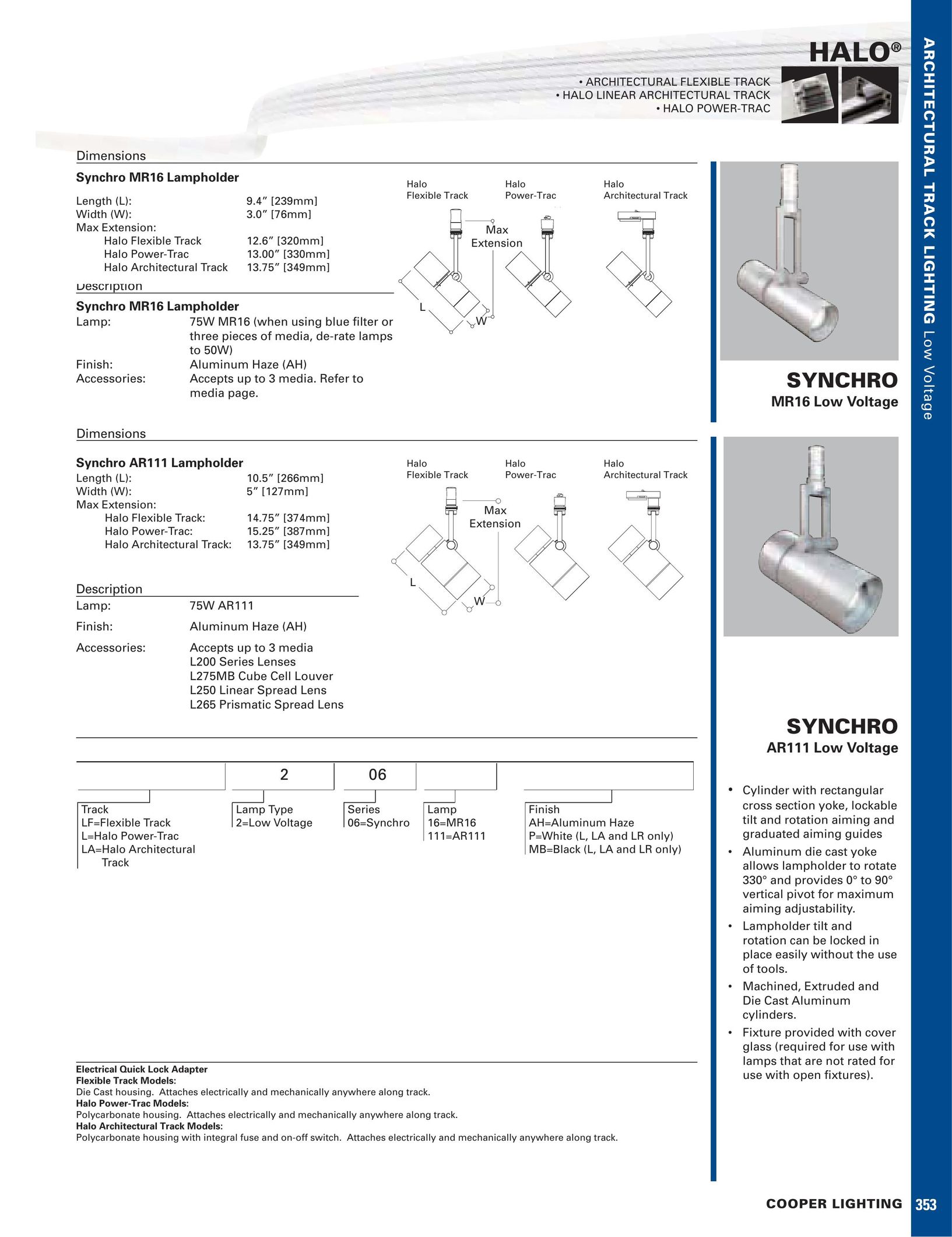 Halo Lighting System AR111 Indoor Furnishings User Manual