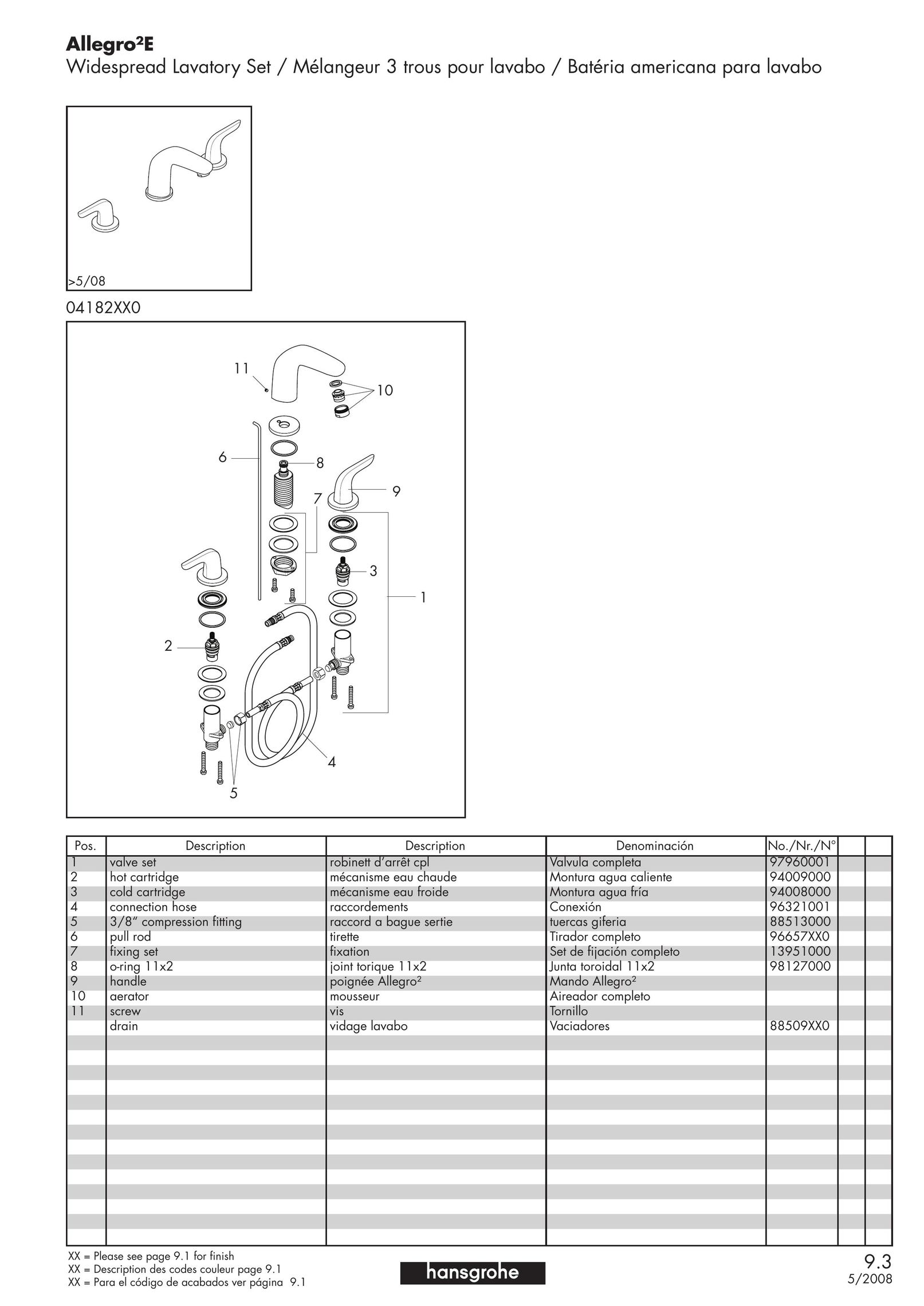 Hans Grohe 0482XX0 Indoor Furnishings User Manual