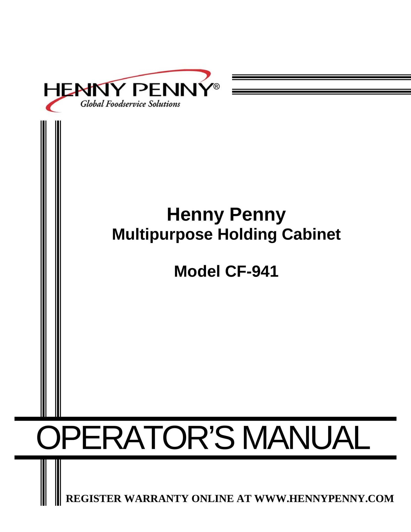 Henny Penny CF-941 Indoor Furnishings User Manual
