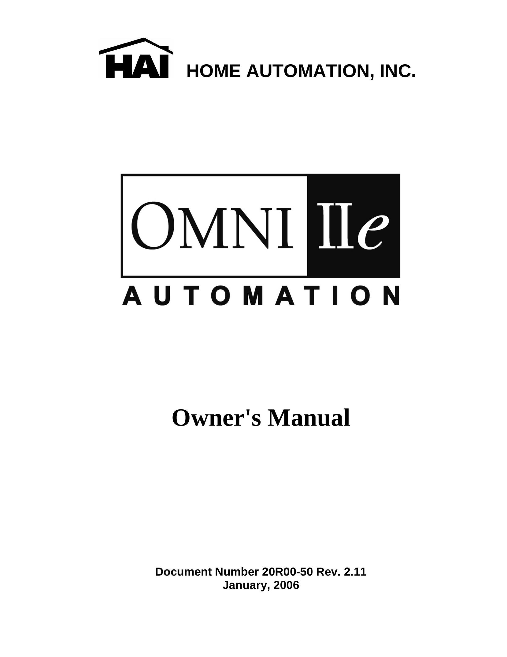 Home Automation INC. Omni IIe Indoor Furnishings User Manual