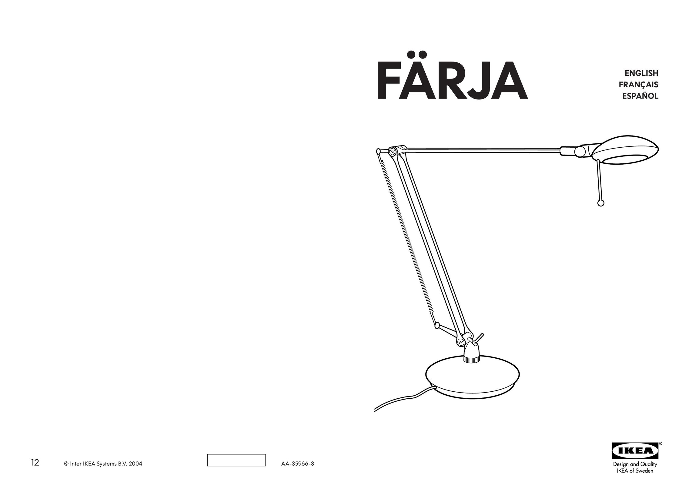 IKEA AA-35966-3 Indoor Furnishings User Manual