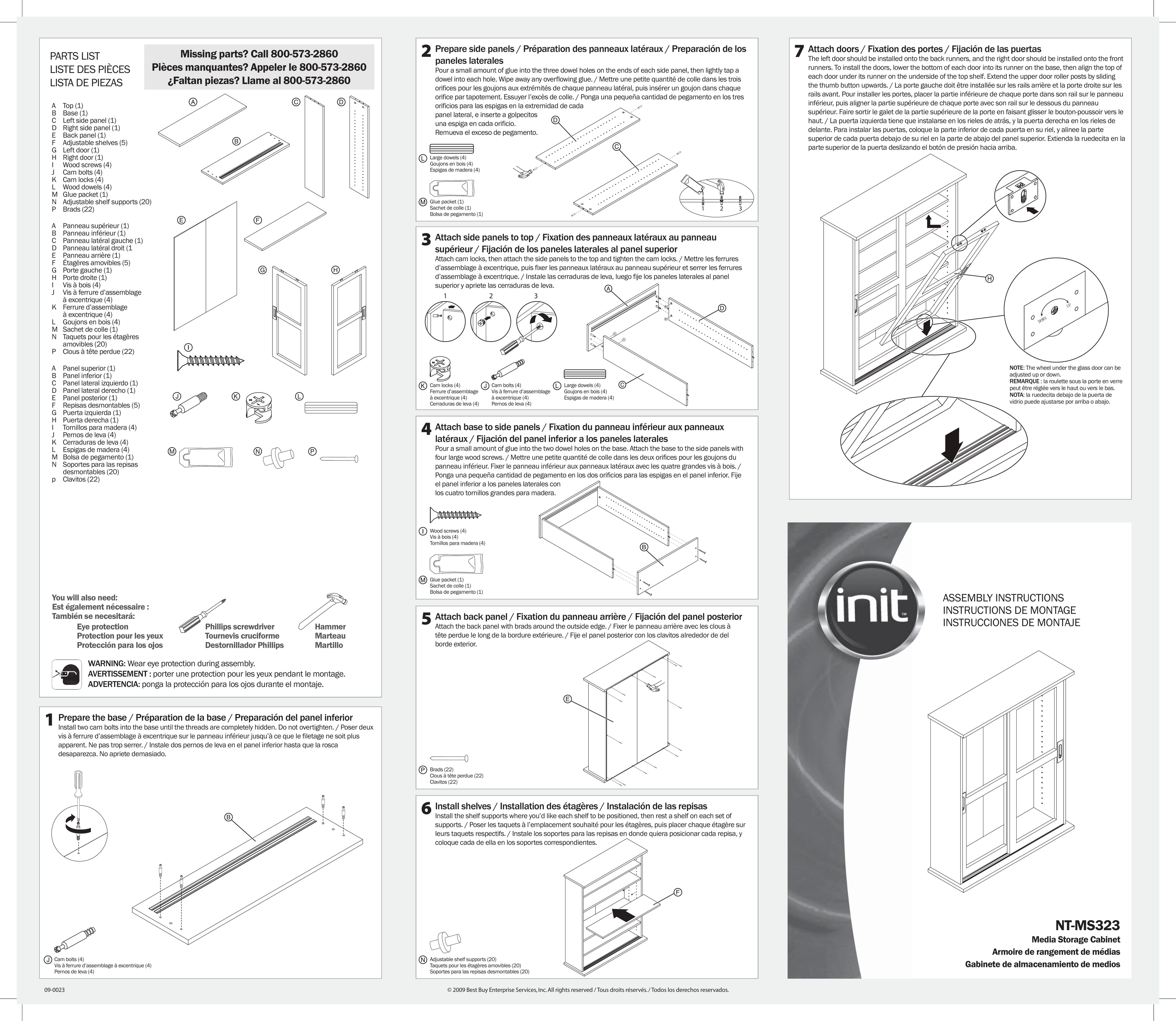 Init 09-0023 Indoor Furnishings User Manual