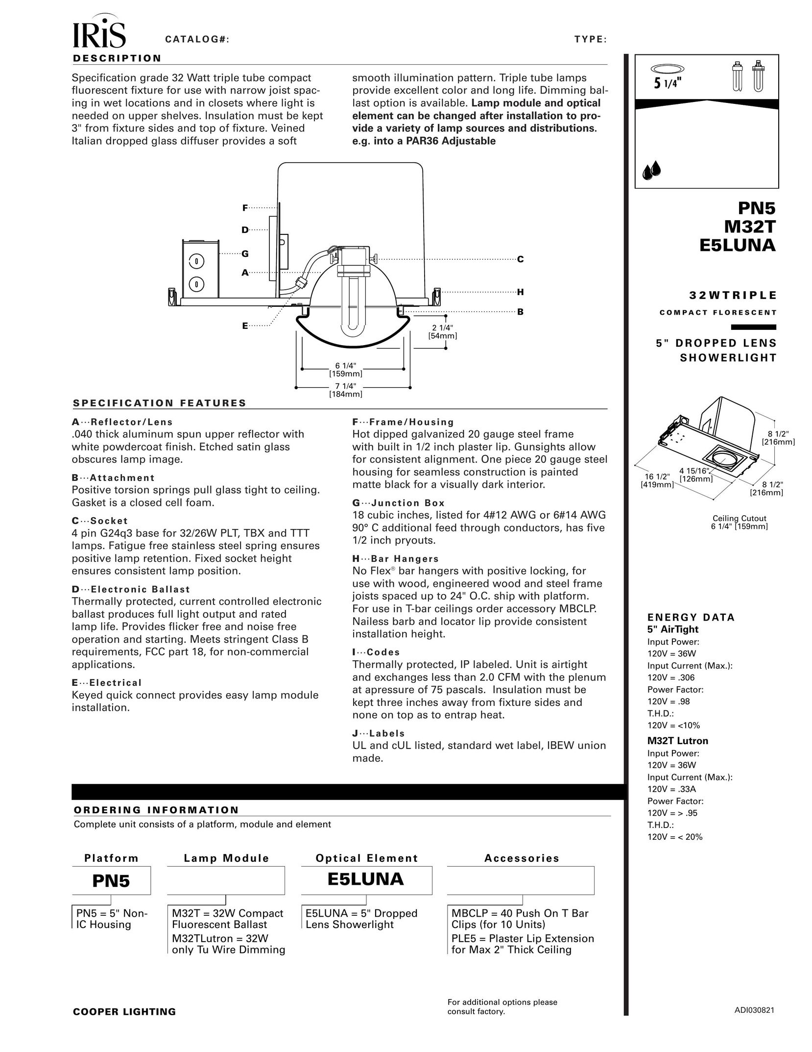 IRIS PN5 Indoor Furnishings User Manual